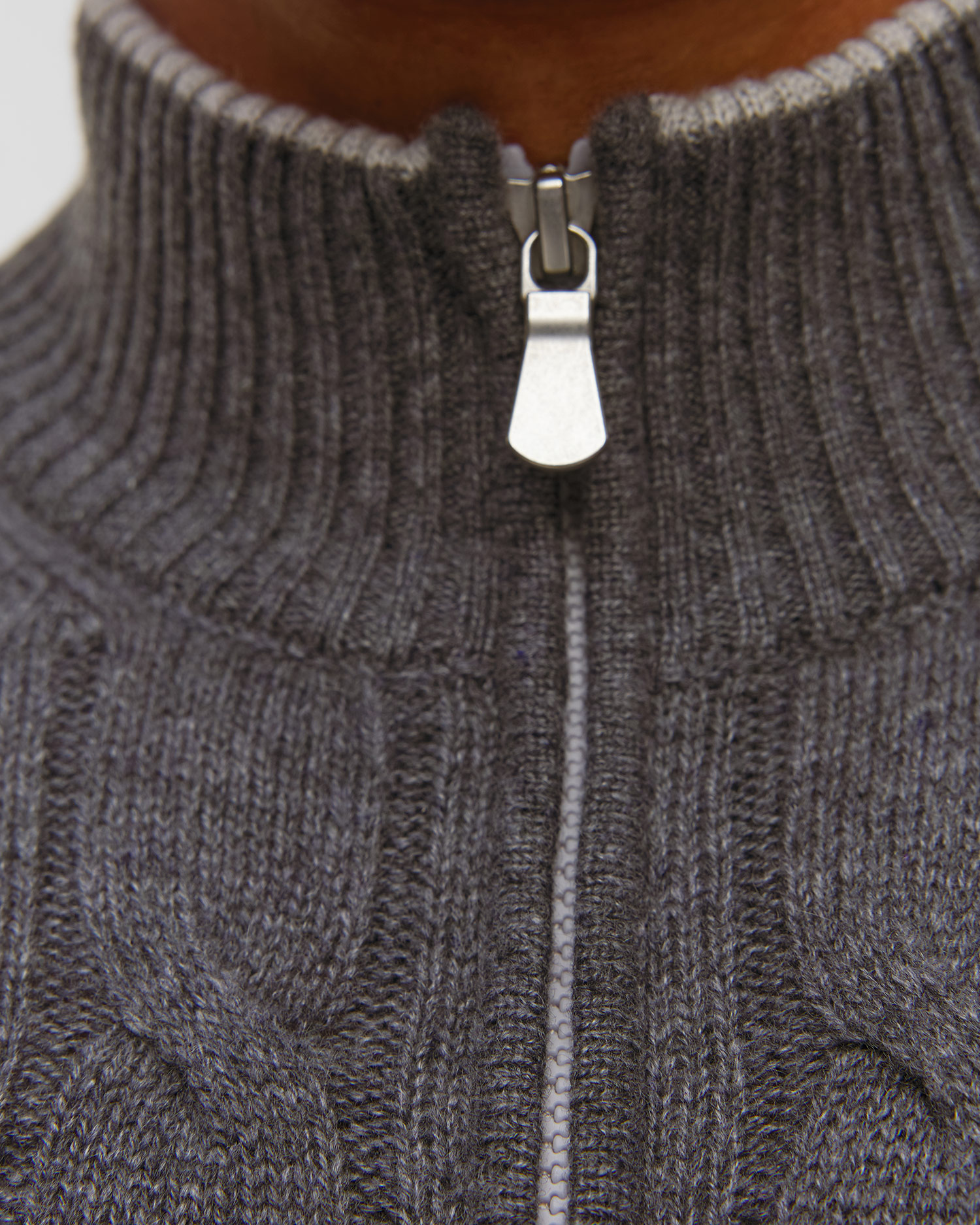 Pull zippé en cachemire pour hommes Gran Sasso