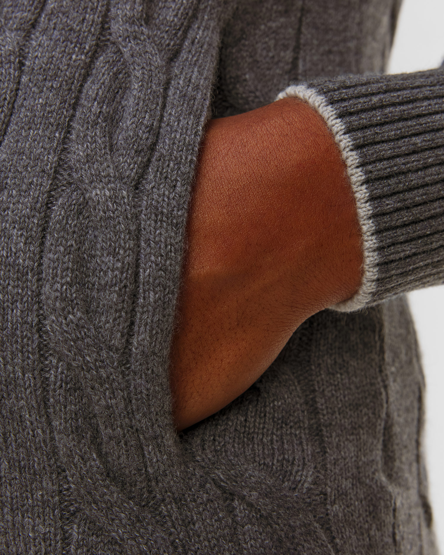 Pull zippé en cachemire pour hommes Gran Sasso