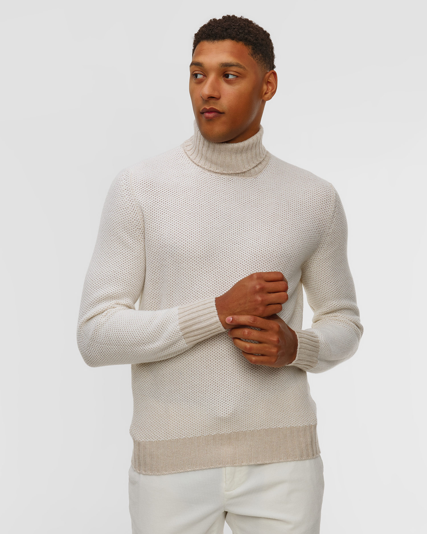 Pull à col roulé en cachemire pour hommes Gran Sasso