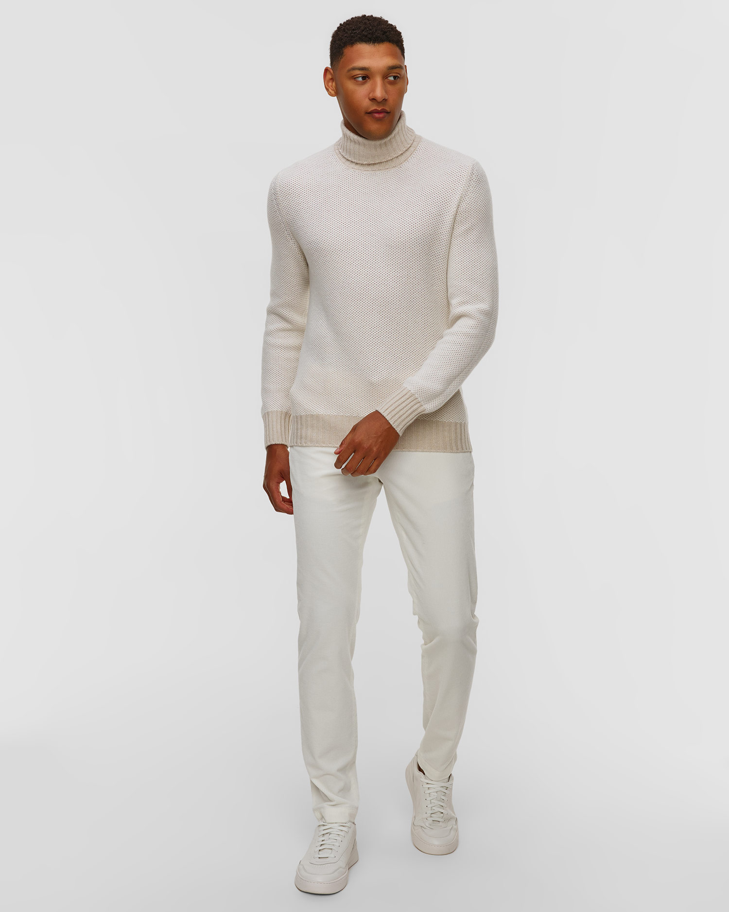 Pull à col roulé en cachemire pour hommes Gran Sasso