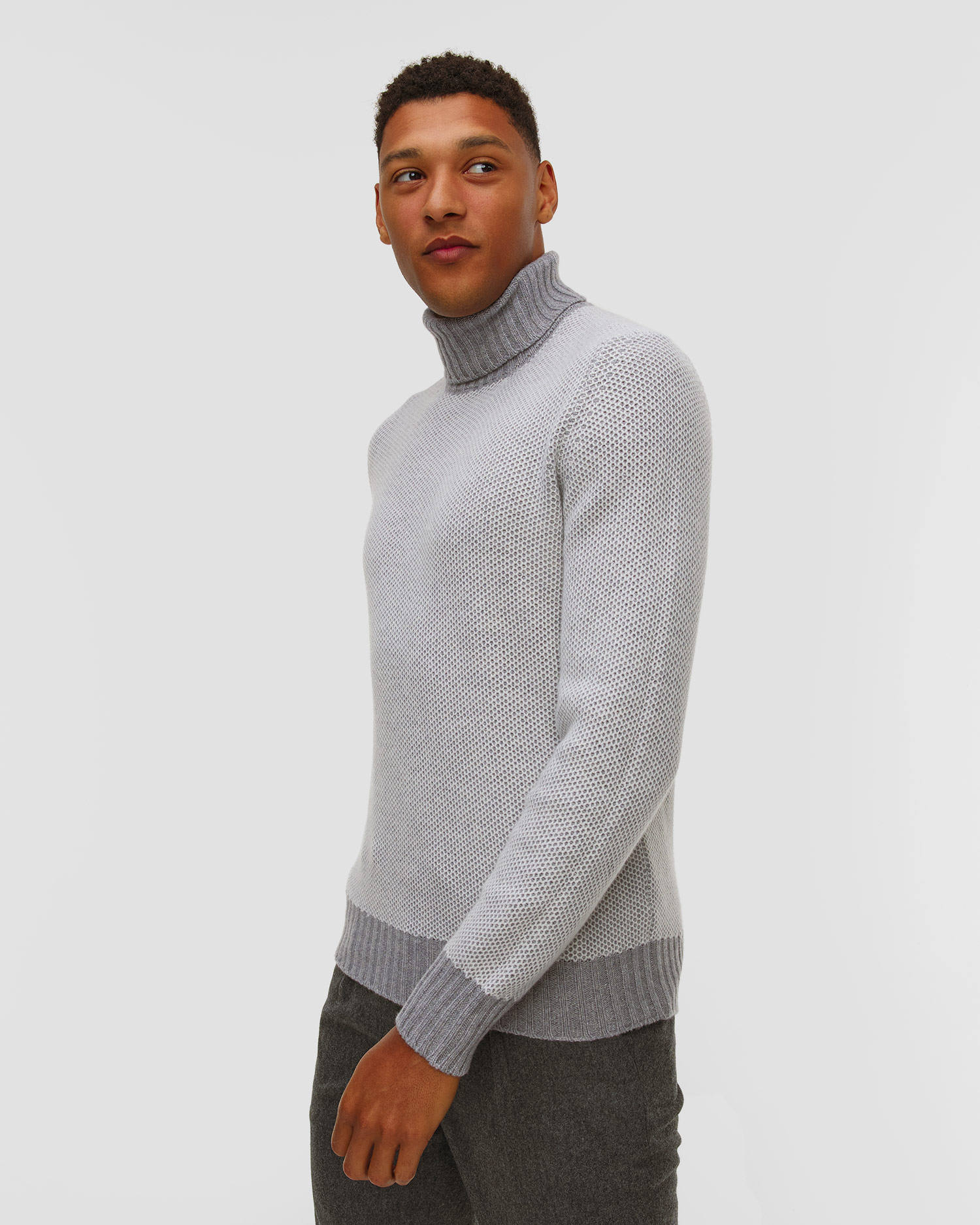 Pull à col roulé en cachemire pour hommes Gran Sasso