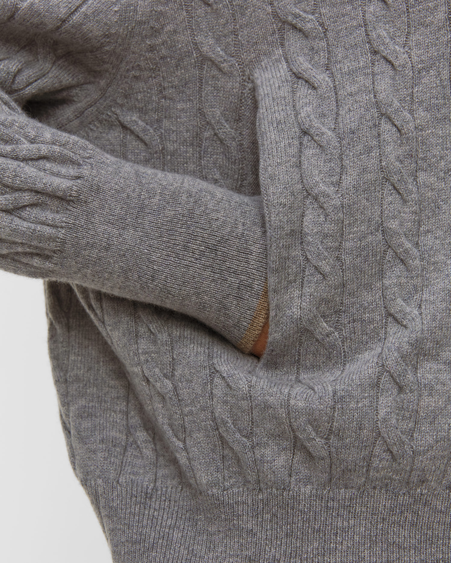 Pulover gri din cașmir pentru femei Gran Sasso