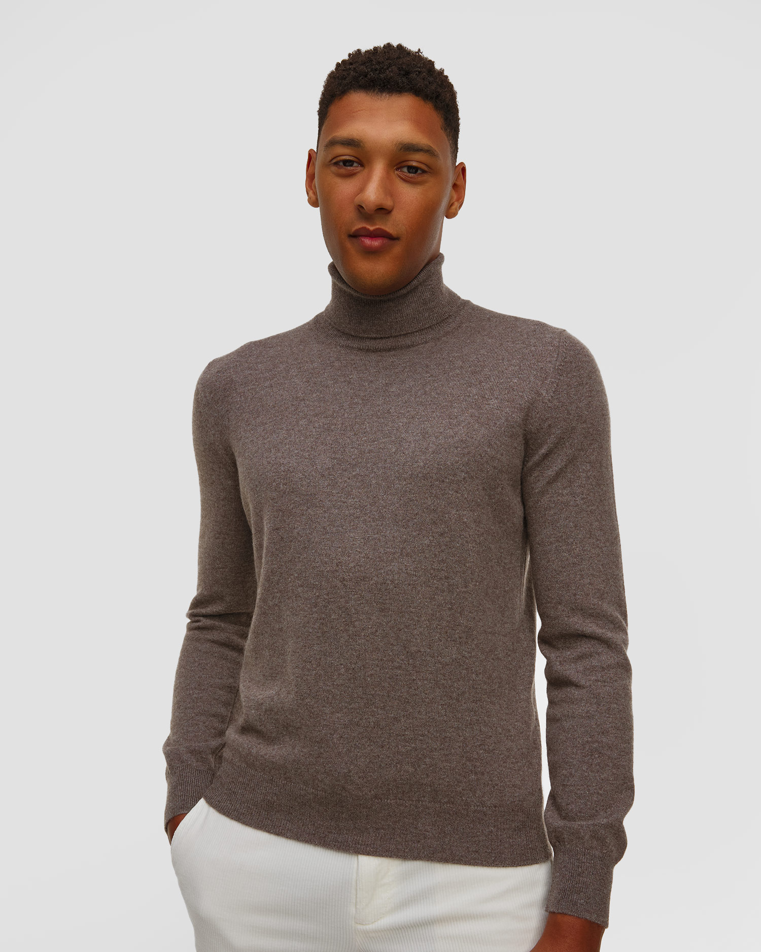 Pull à col roulé en cachemire pour hommes Gran Sasso