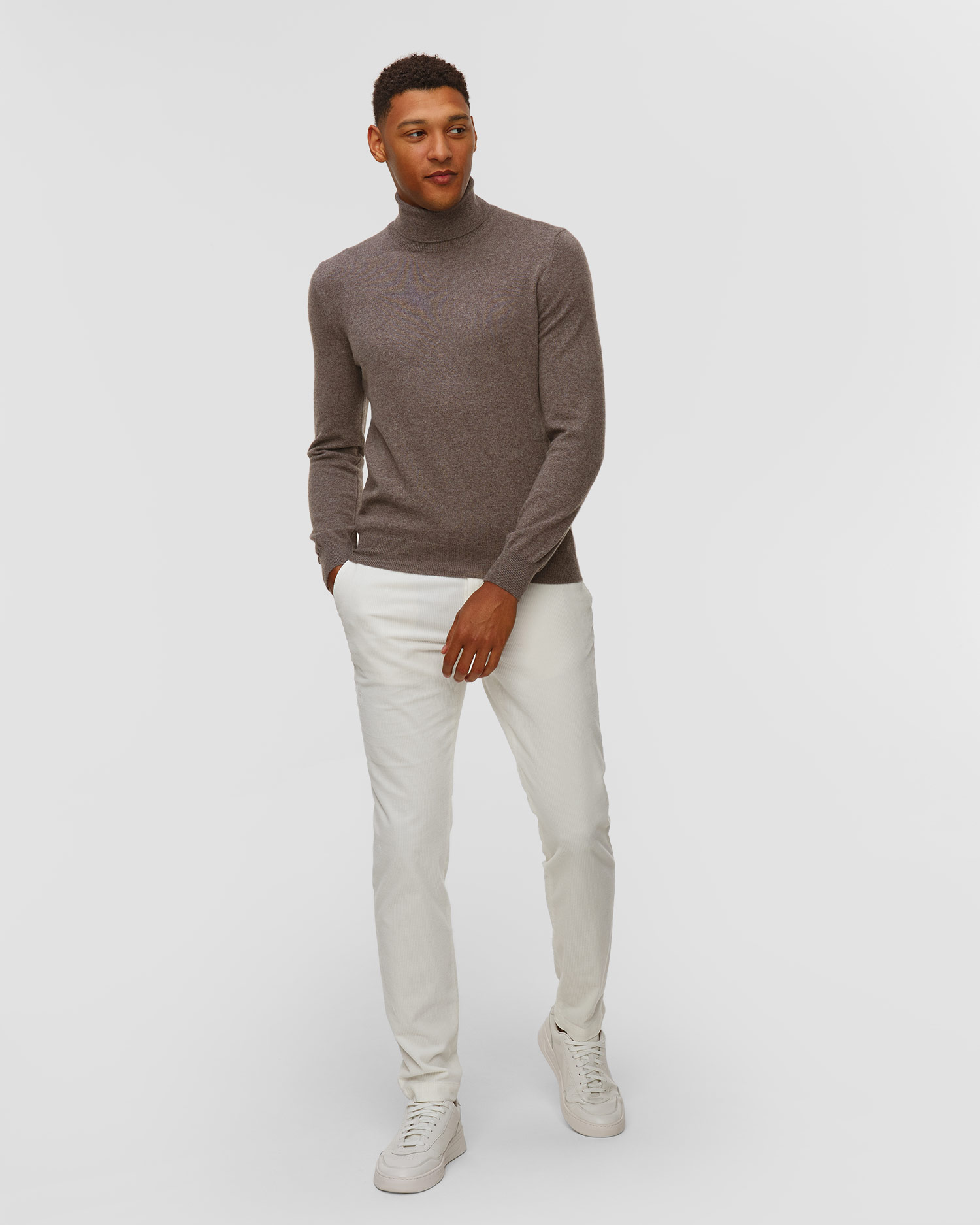 Pull à col roulé en cachemire pour hommes Gran Sasso