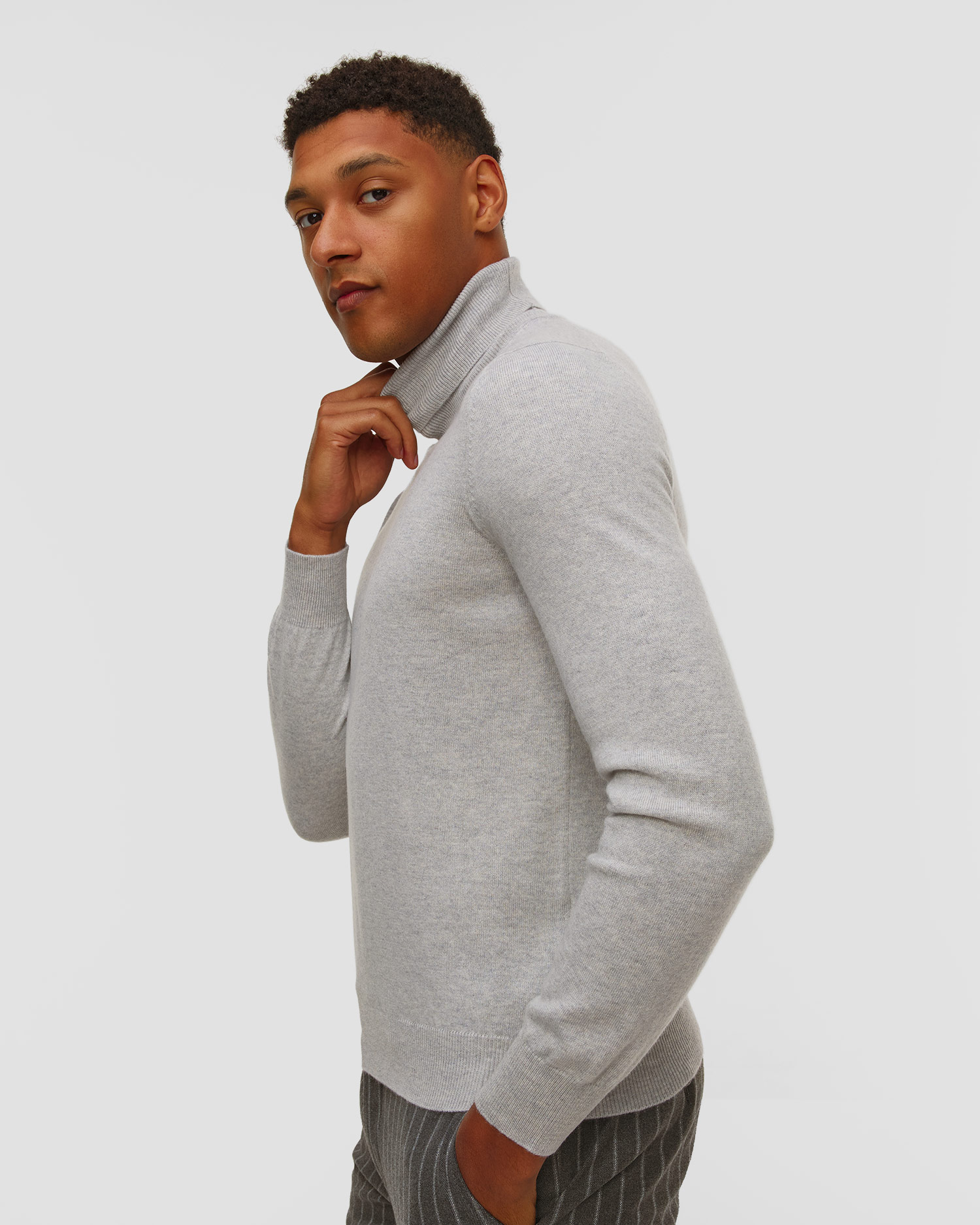 Sweter kaszmirowy z golfem męski Gran Sasso