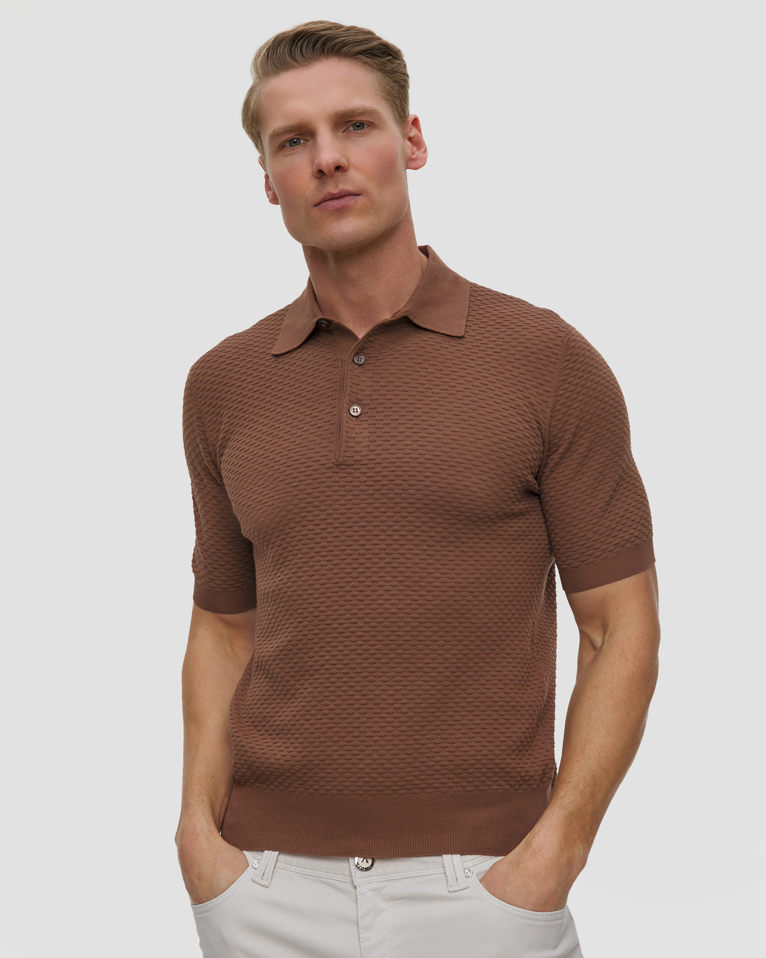 Polo en tricot pour hommes Gran Sasso