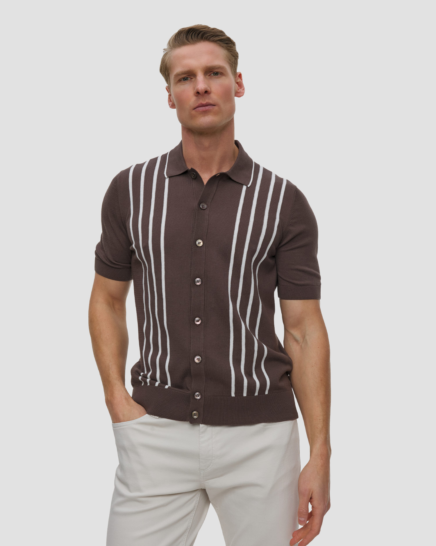 Polo dzianinowe męskie Gran Sasso