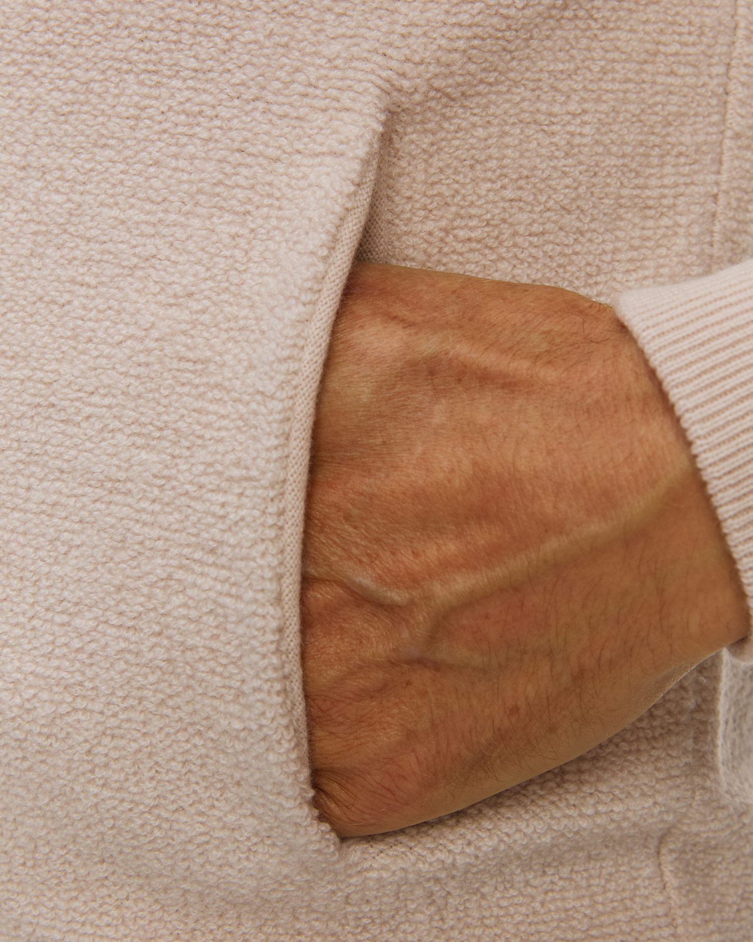 Pánský béžový vlněný svetr na zip Gran Sasso