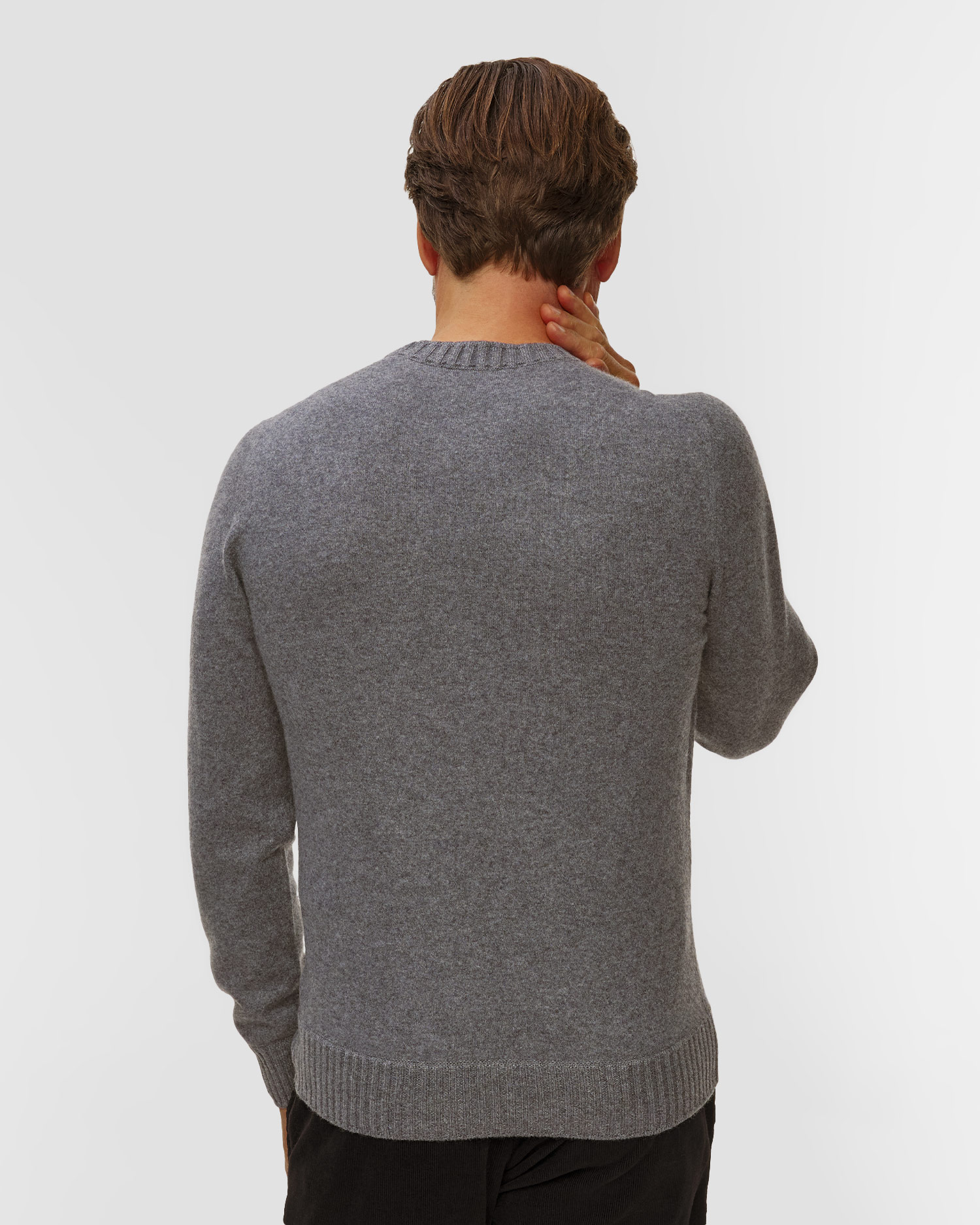 Men's grey cashmere sweater Gran Sasso 
