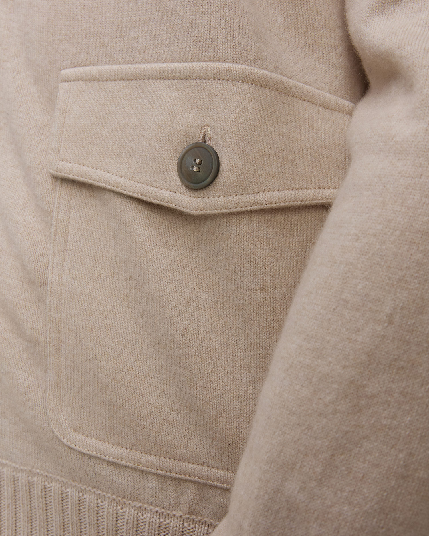 Maglione beige in cashmere da uomo Gran Sasso