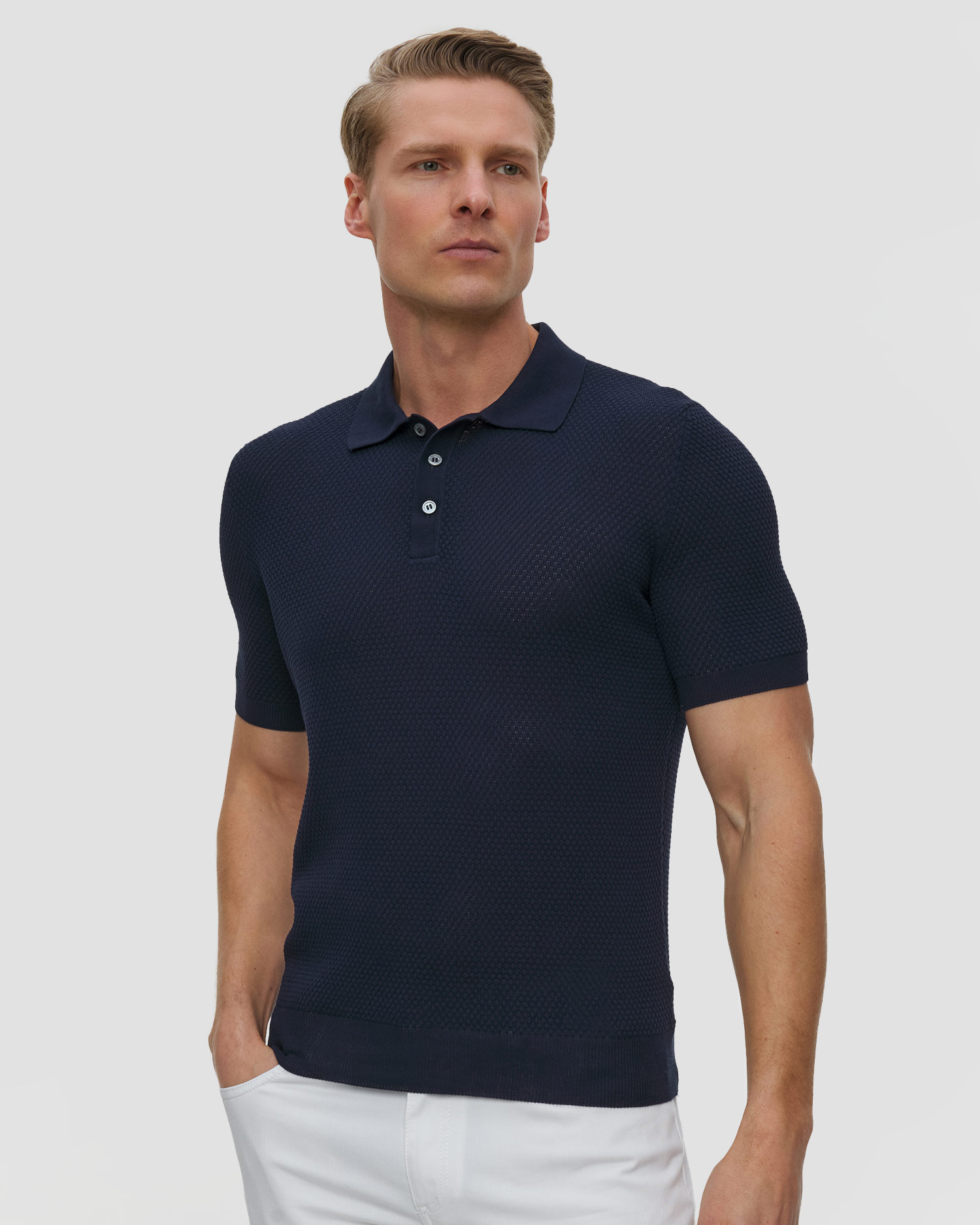 Polo dzianinowe męskie Gran Sasso