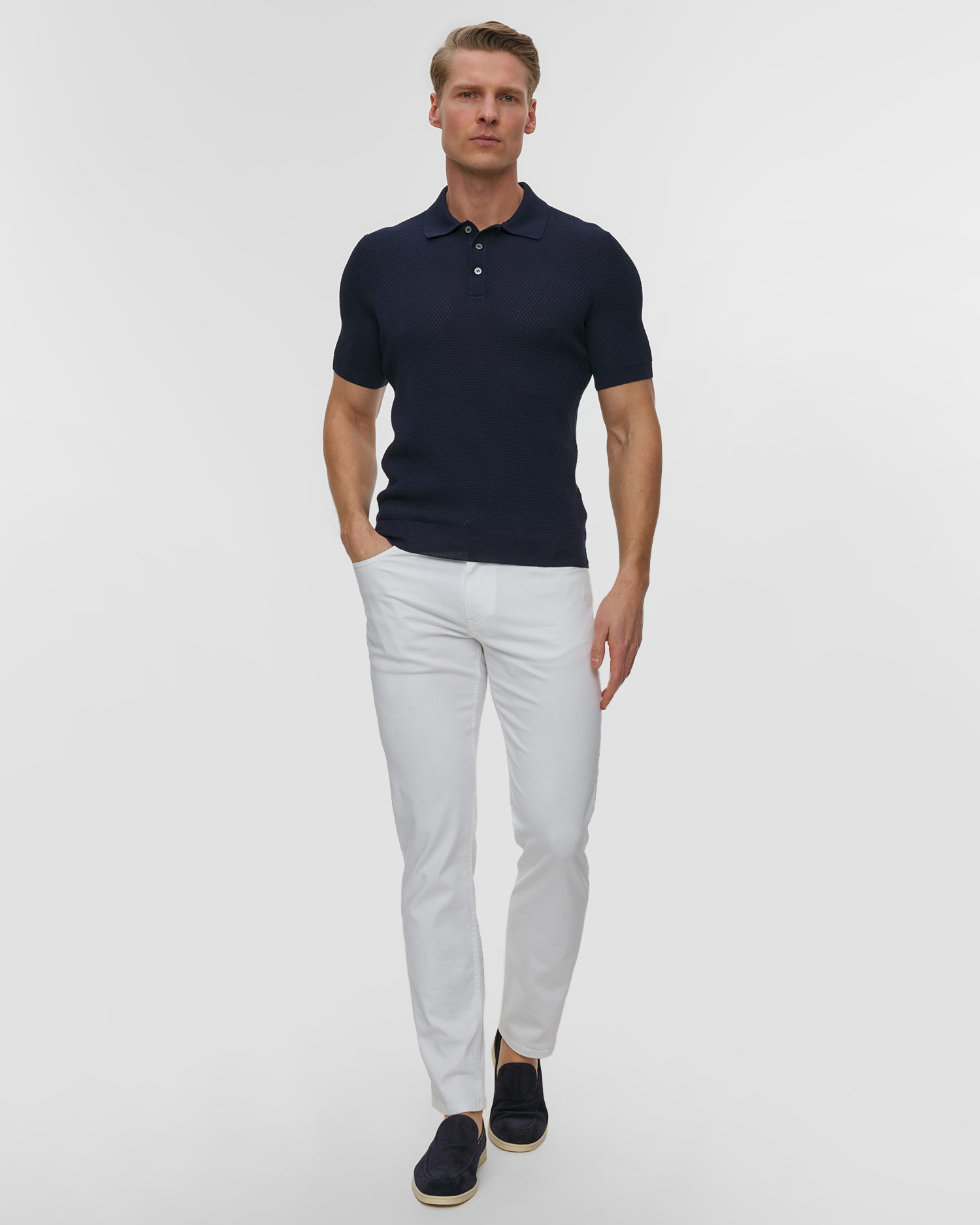 Polo dzianinowe męskie Gran Sasso