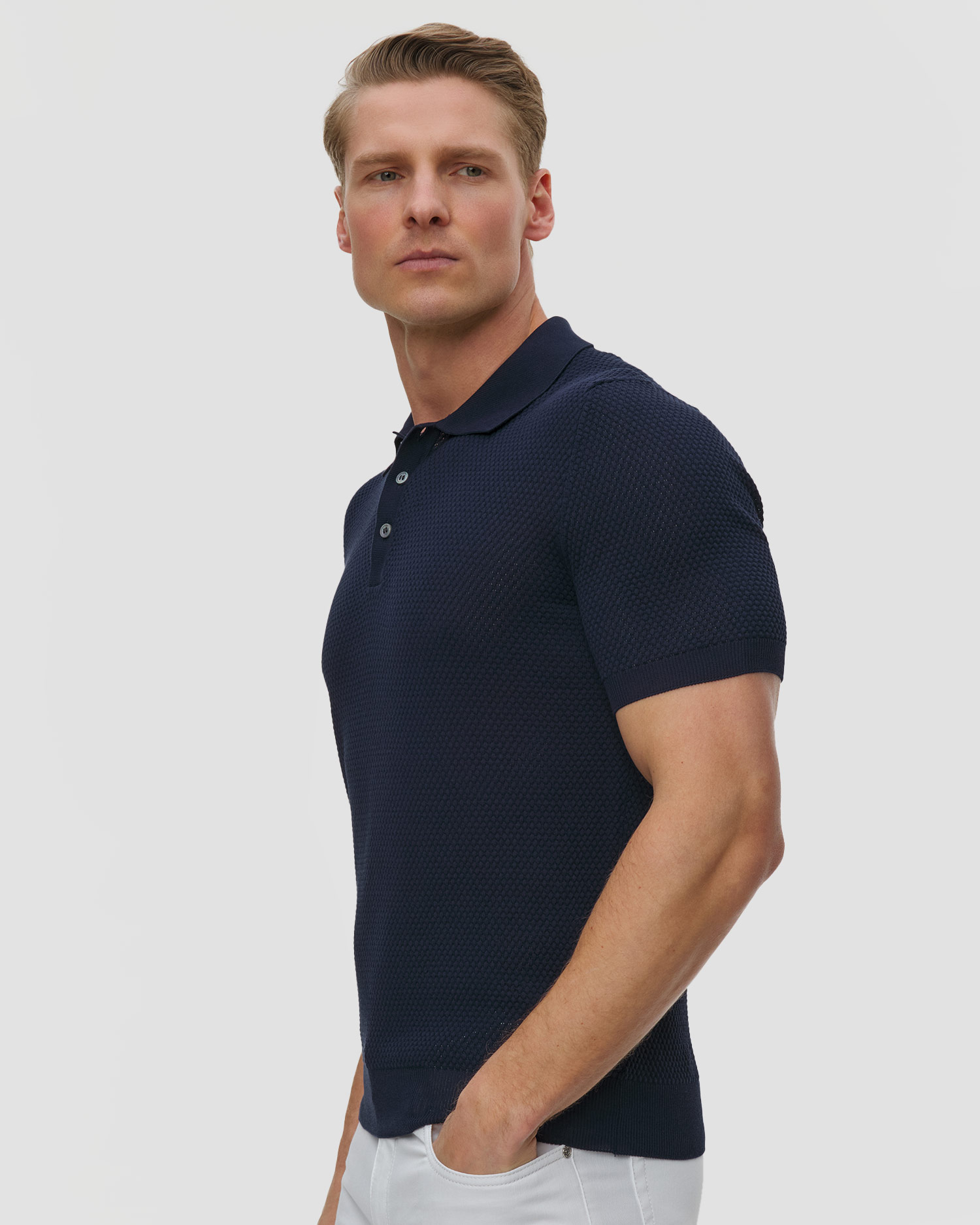 Polo dzianinowe męskie Gran Sasso