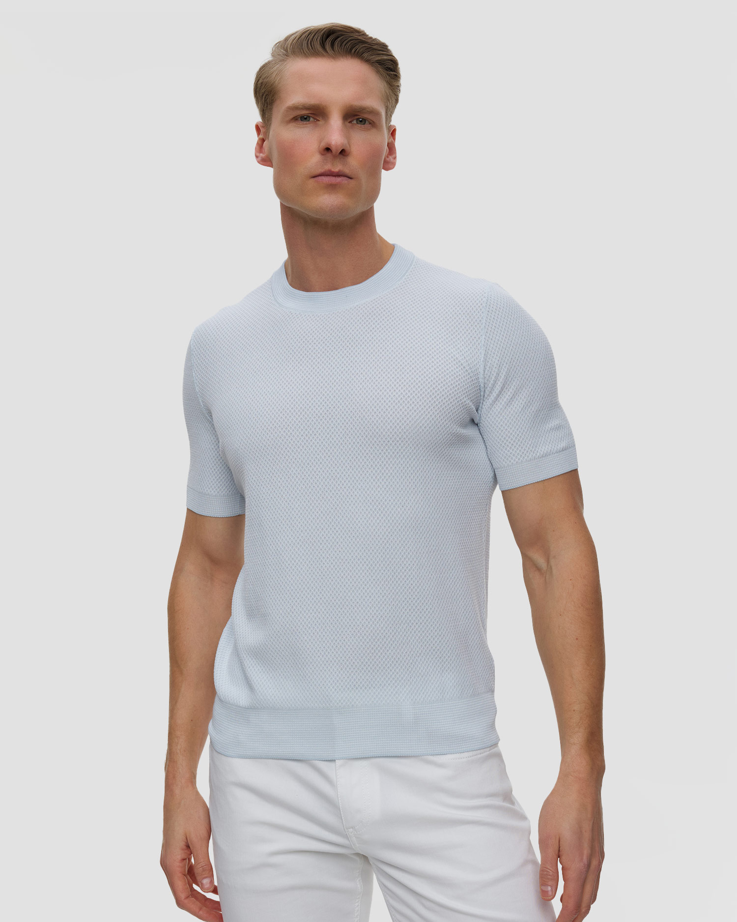 T-shirt dzianinowy męski Gran Sasso