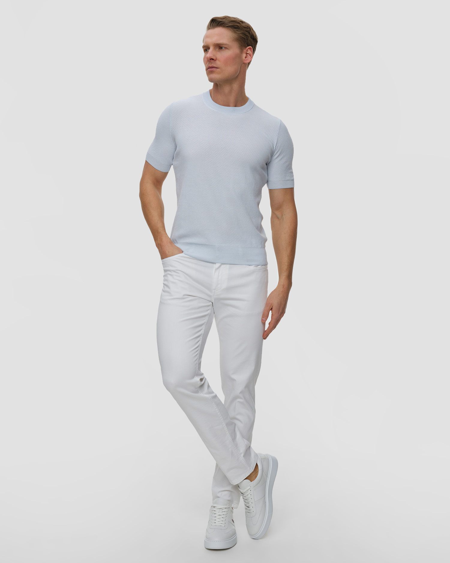 T-shirt dzianinowy męski Gran Sasso