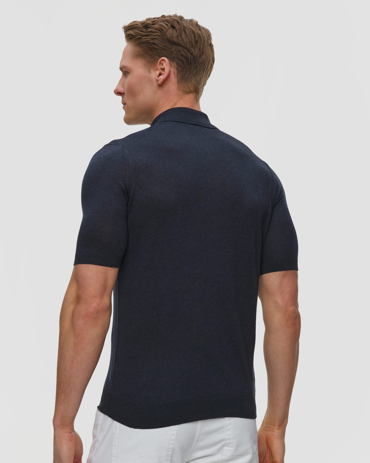 Polo jedwabne męskie Gran Sasso