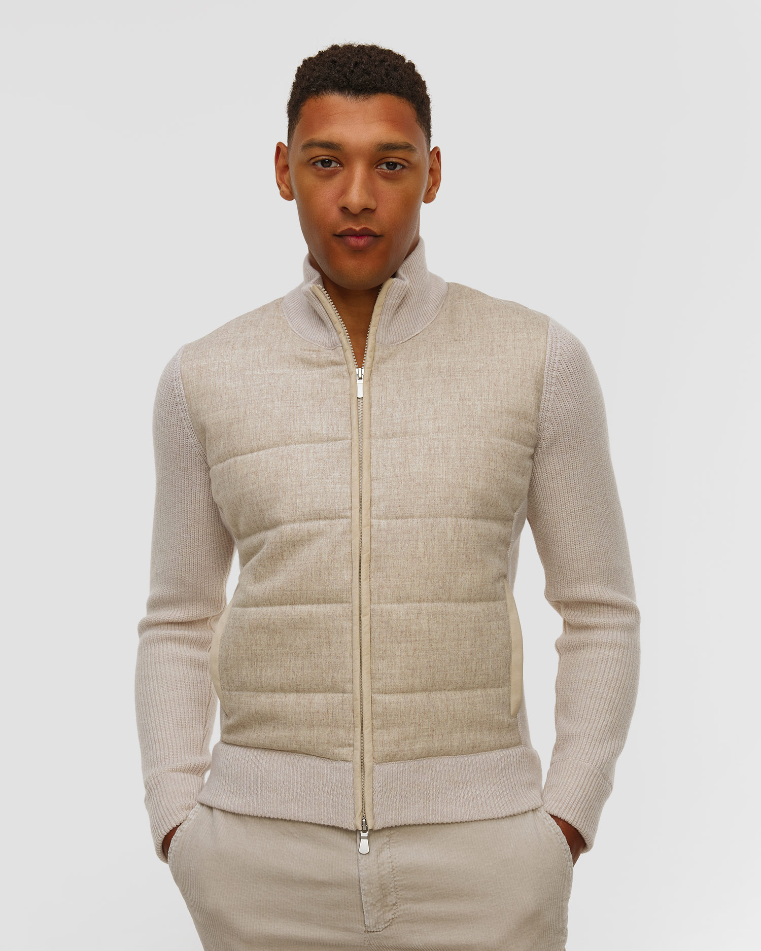 Veste en laine beige pour hommes Gran Sasso