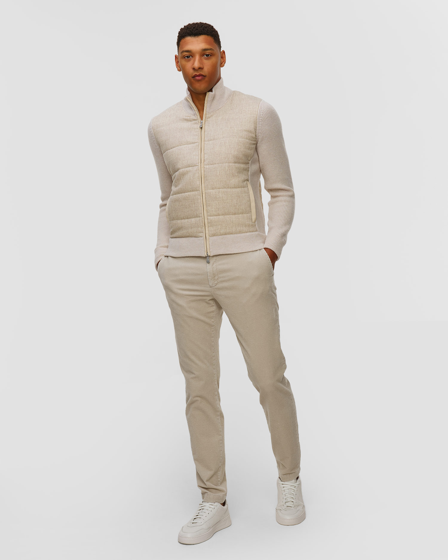 Veste en laine beige pour hommes Gran Sasso