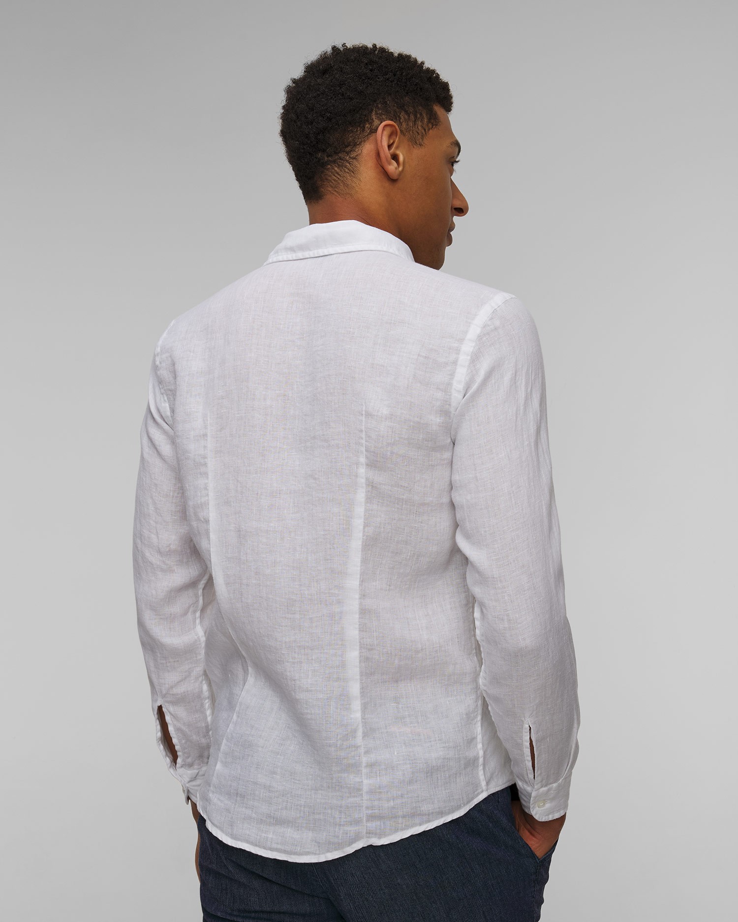 Chemise en lin à manches longues pour hommes Gran Sasso