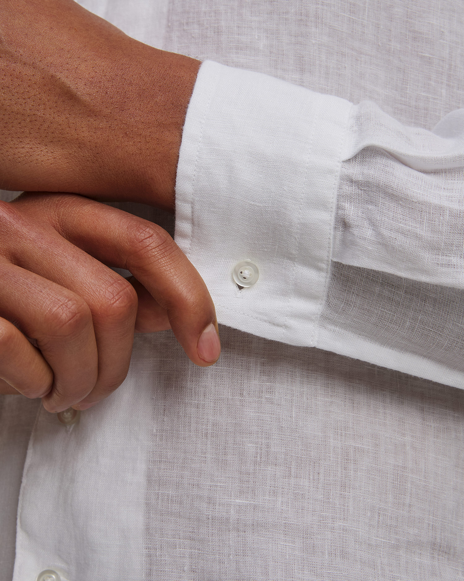 Chemise en lin à manches longues pour hommes Gran Sasso
