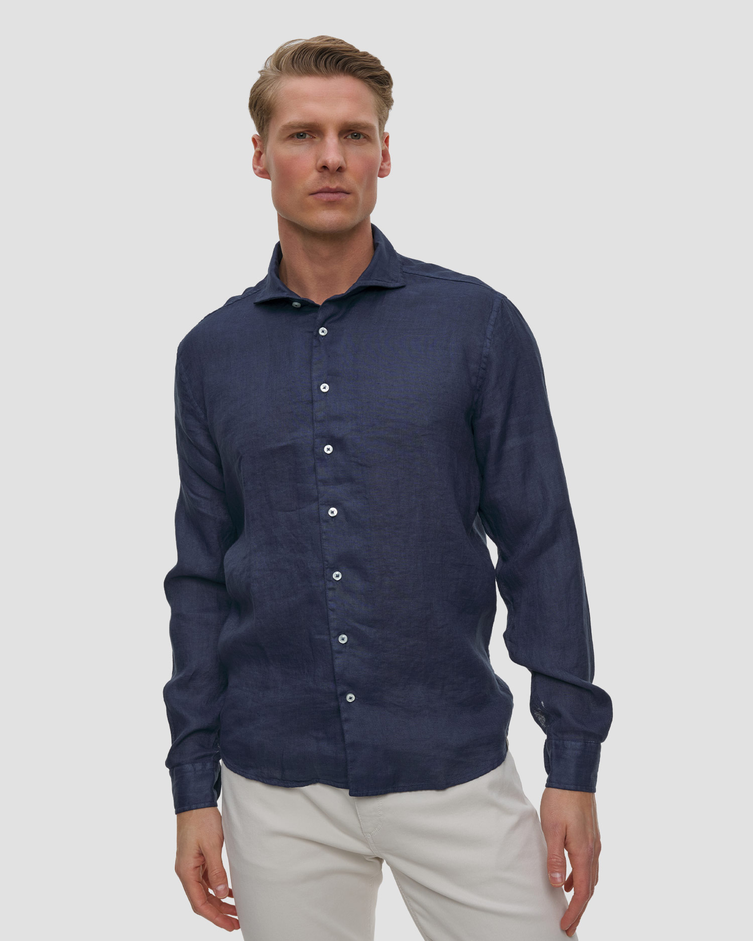 Chemise pour hommes Gran Sasso, Couleur: Granatowy