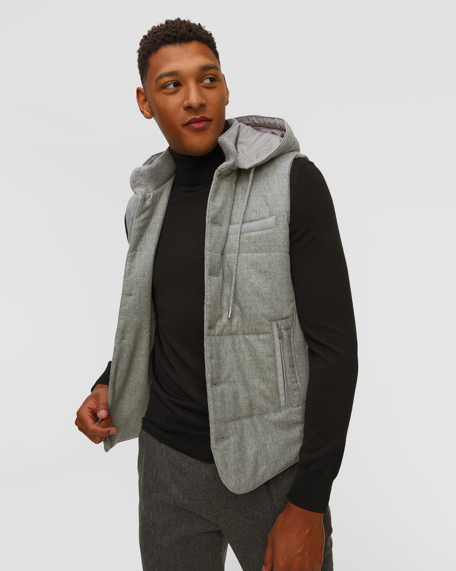 Flanelowa kamizelka męska Gran Sasso