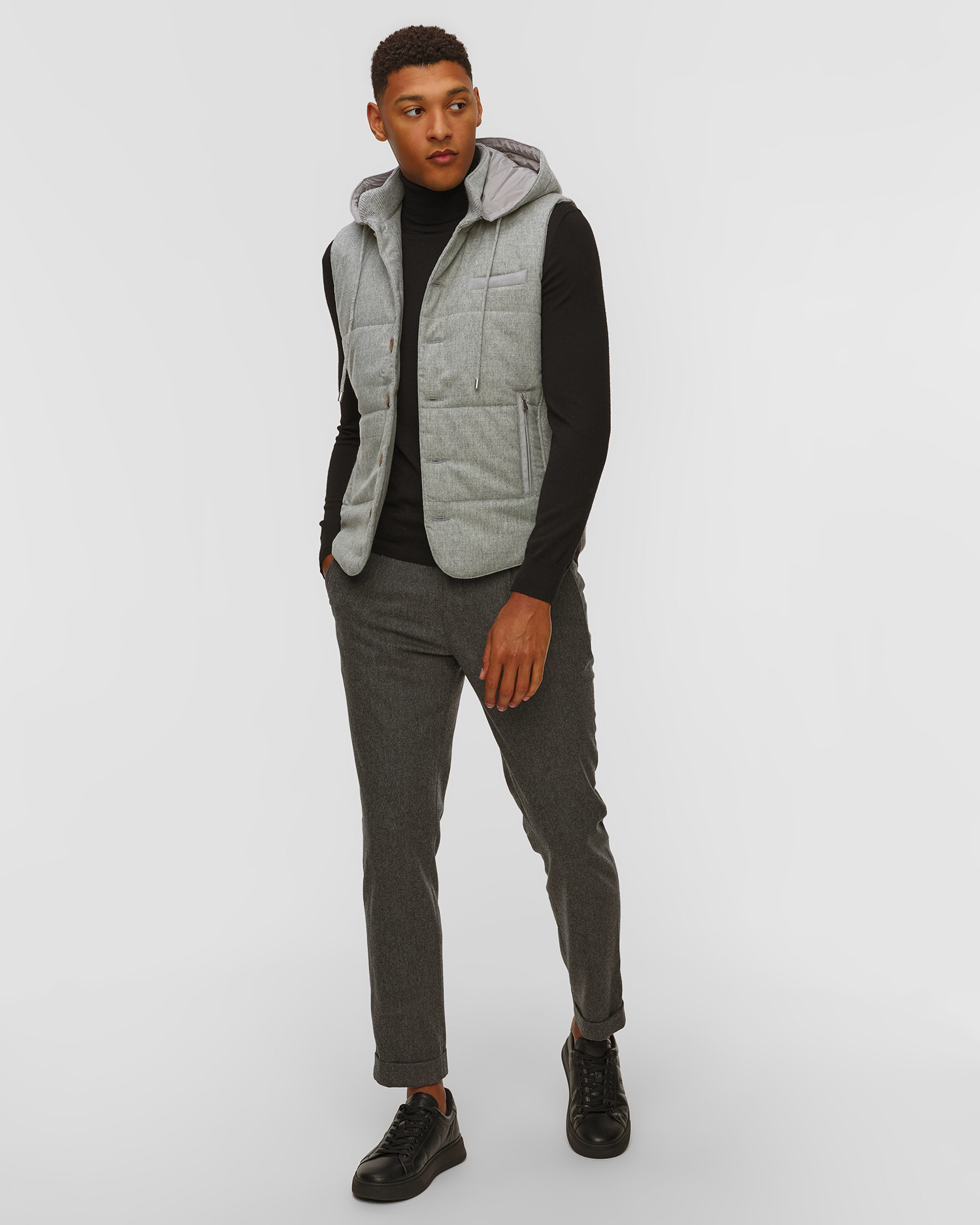 Flanelowa kamizelka męska Gran Sasso