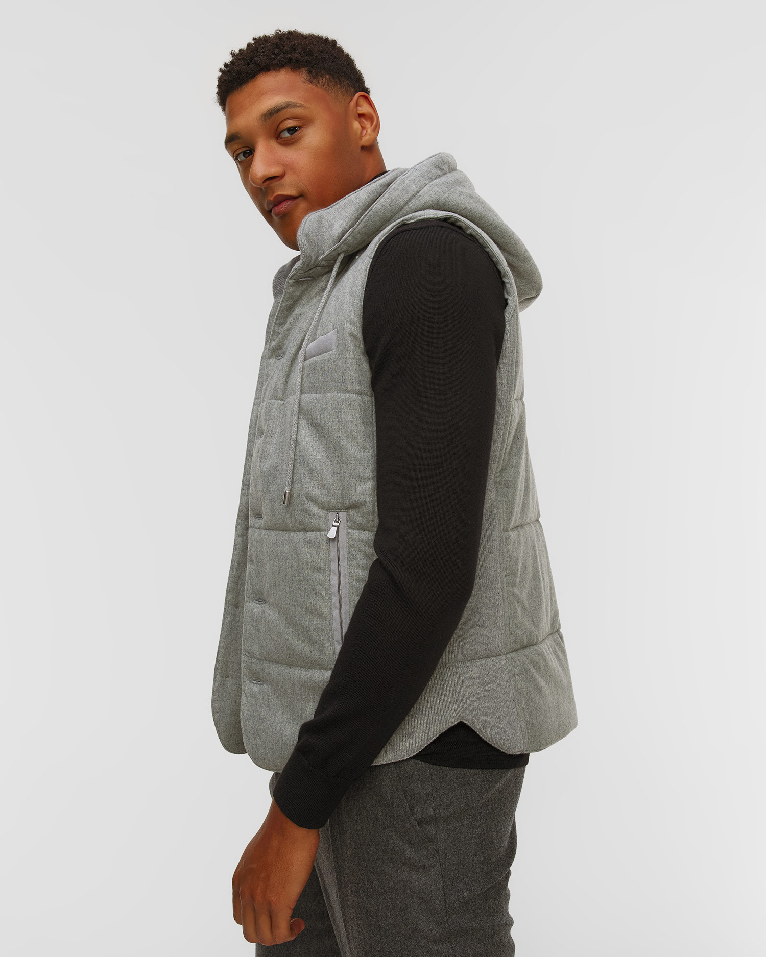 Flanelowa kamizelka męska Gran Sasso