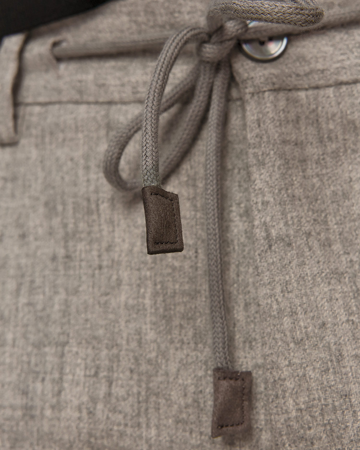 Szare spodnie wełniane męskie Gran Sasso