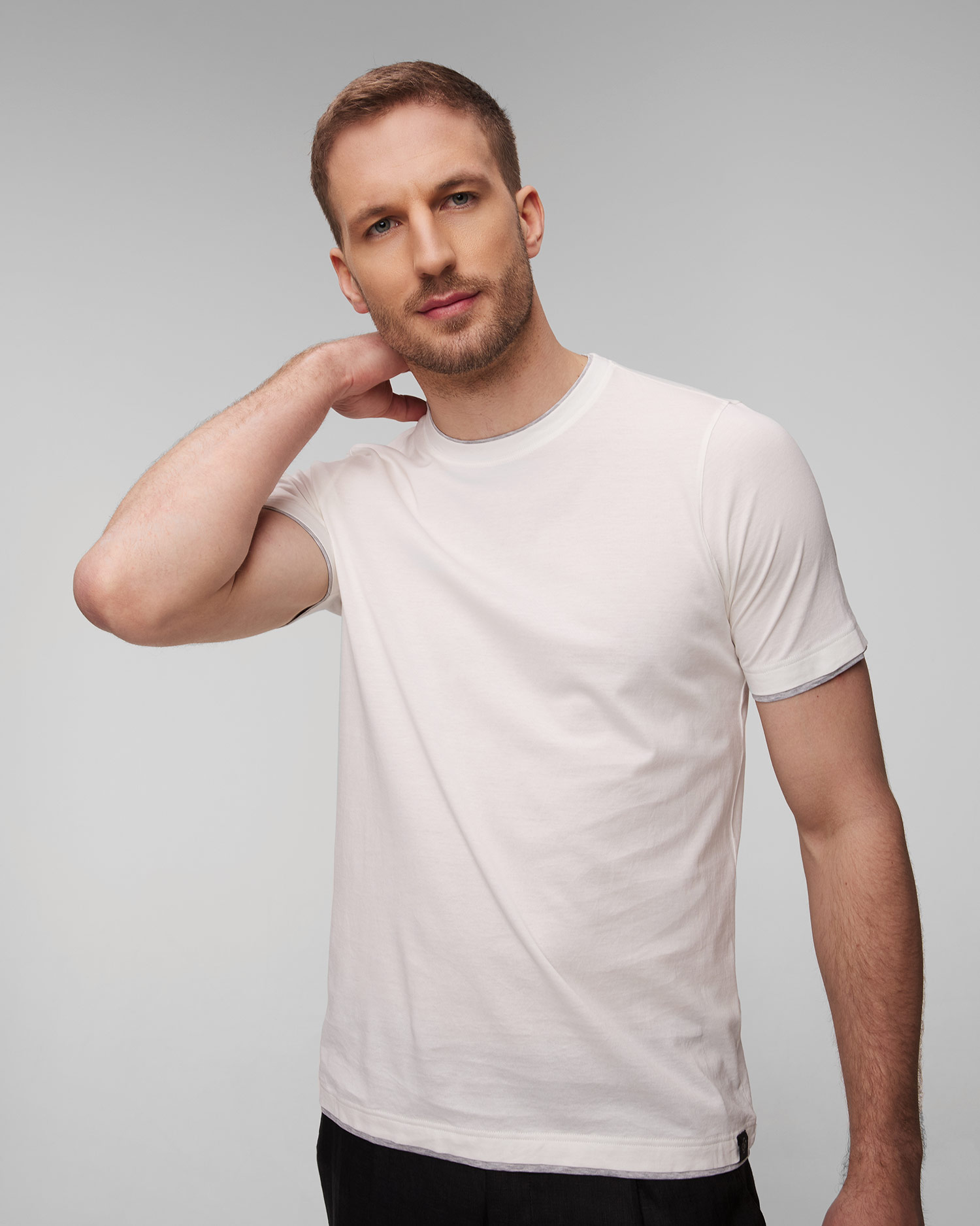 T-shirt bawełniany męski Gran Sasso