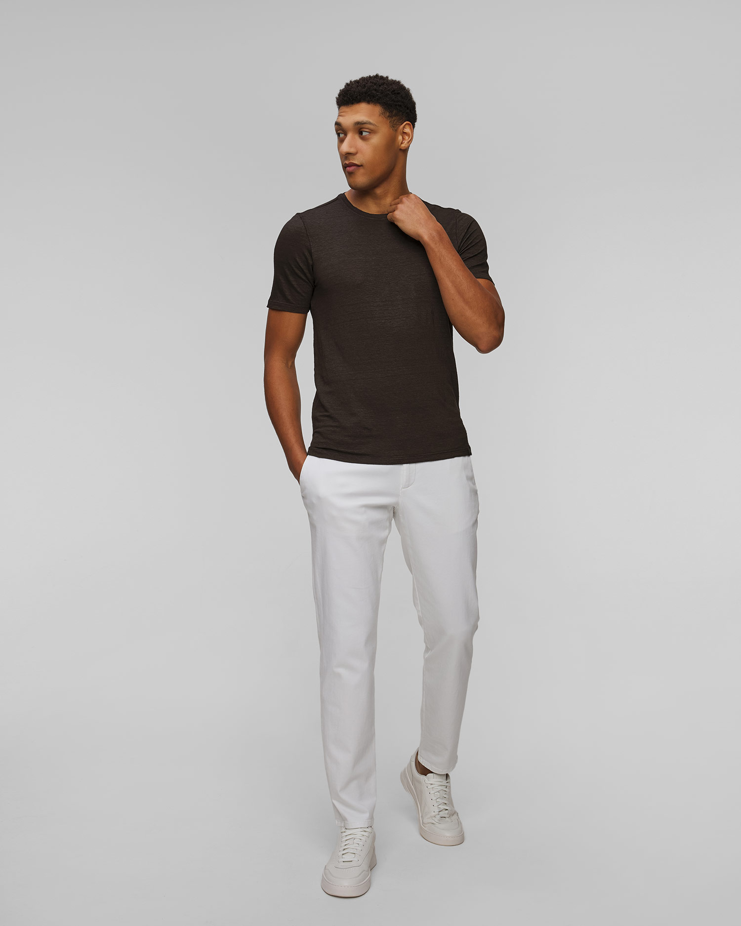 T-shirt en lin pour hommes Gran Sasso
