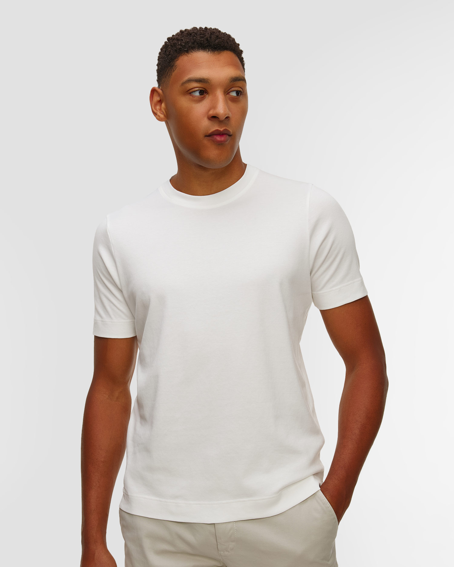 T-shirt blanc pour hommes Gran Sasso