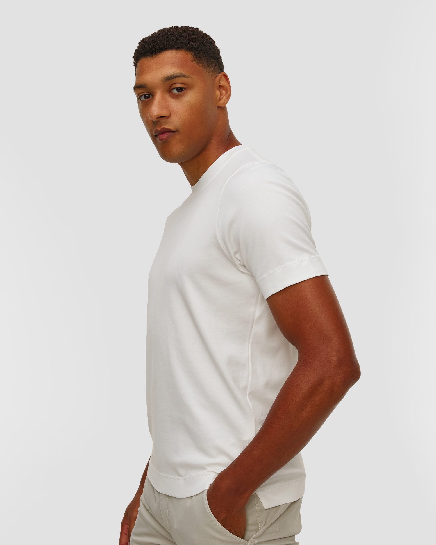 Biały T-shirt męski Gran Sasso