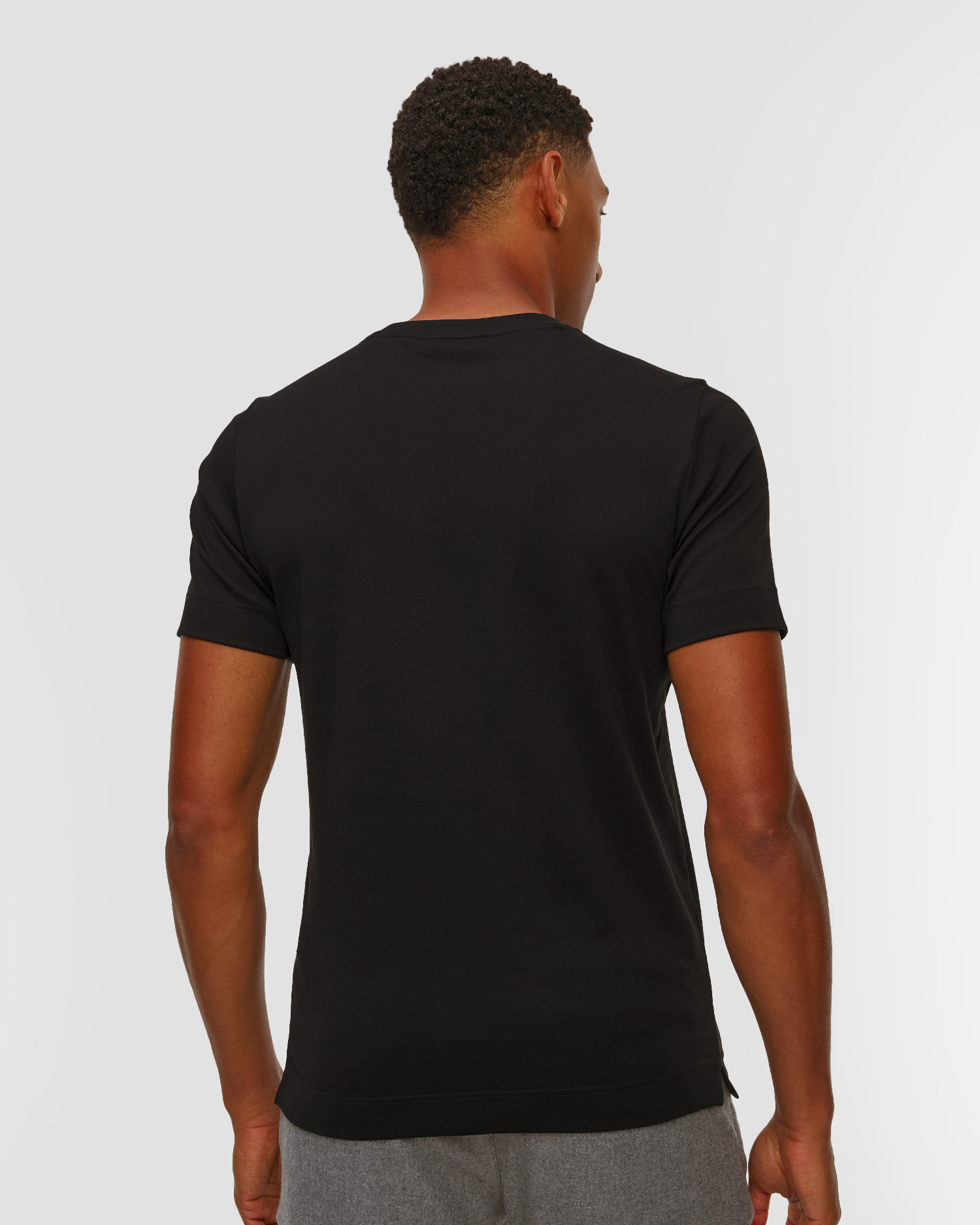 T-shirt noir pour hommes Gran Sasso