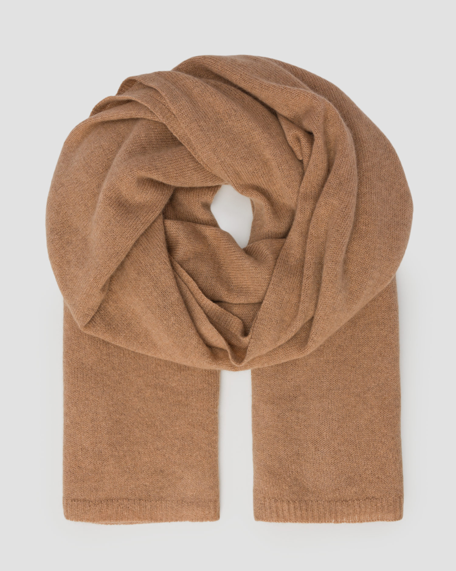 Women's brown cashmere scarf Kujten Daizy Large