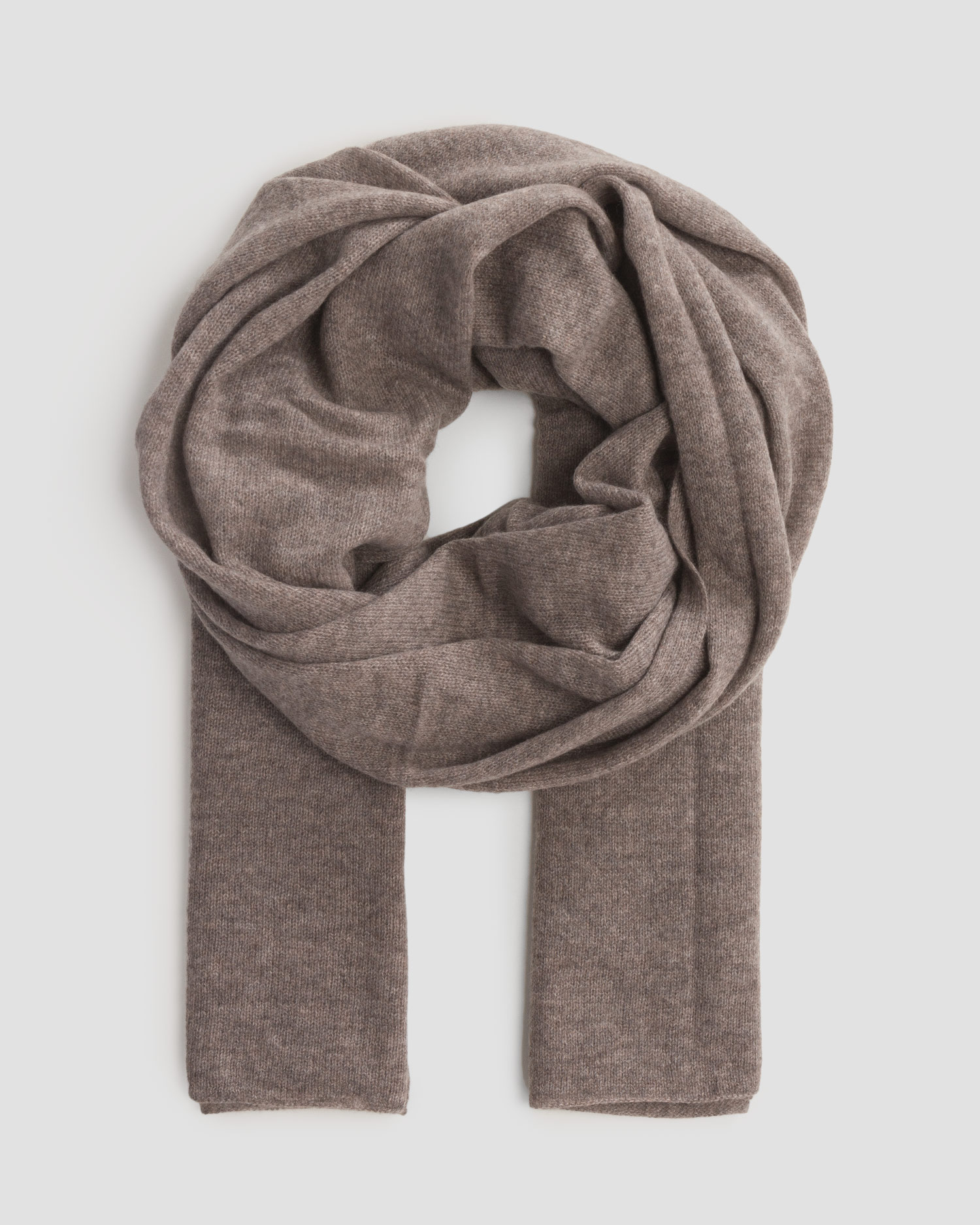 Women's brown cashmere scarf Kujten Daizy Large