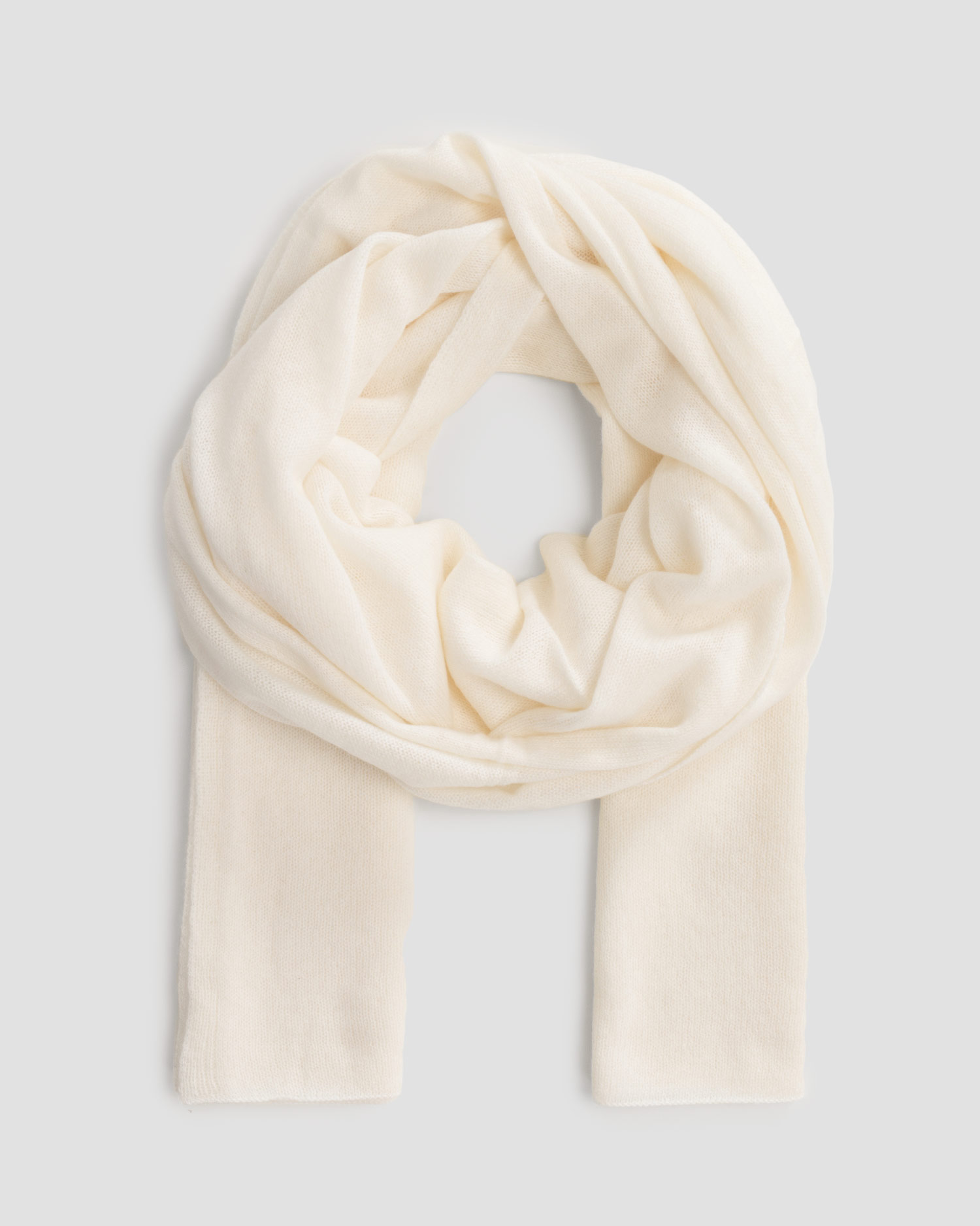 Biały szal z kaszmiru damski Kujten Daizy Large, Kolor/Wzór: Biały