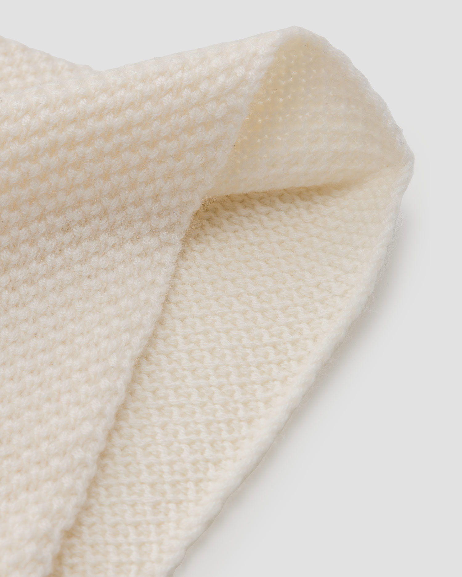 Biały komin z kaszmiru damski Kujten Moss