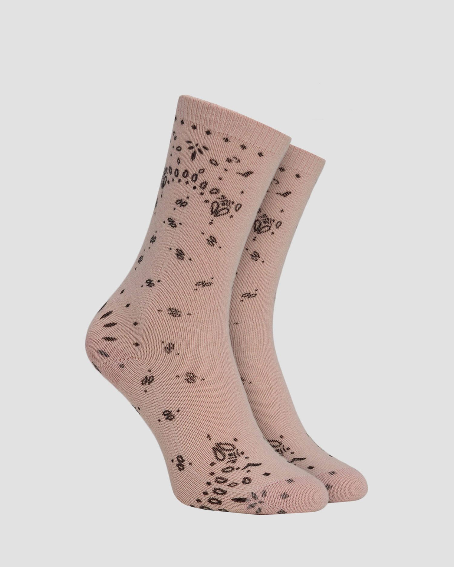 Calzini lunghi in cashmere da donna Kujten Sig Bandana, Colore/Disegno: Różowy