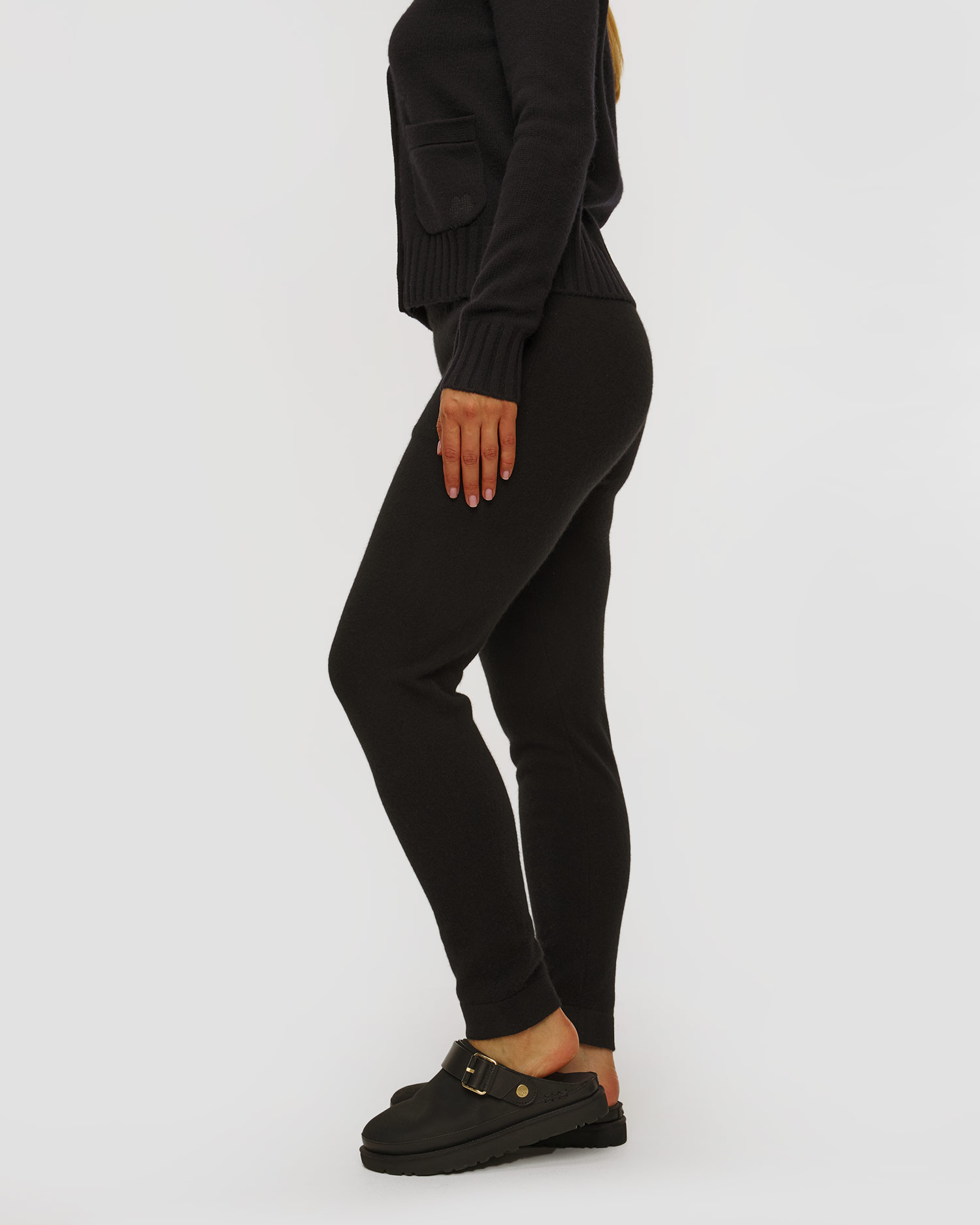 Colanți negri din cașmir pentru femei Kujten Joggy 2