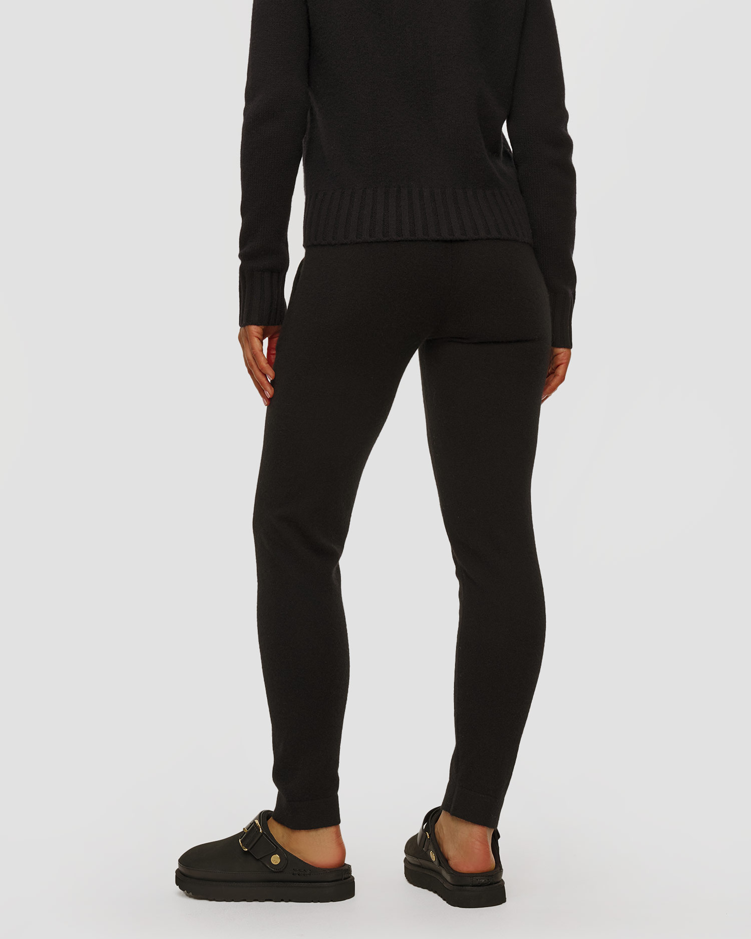 Colanți negri din cașmir pentru femei Kujten Joggy 2