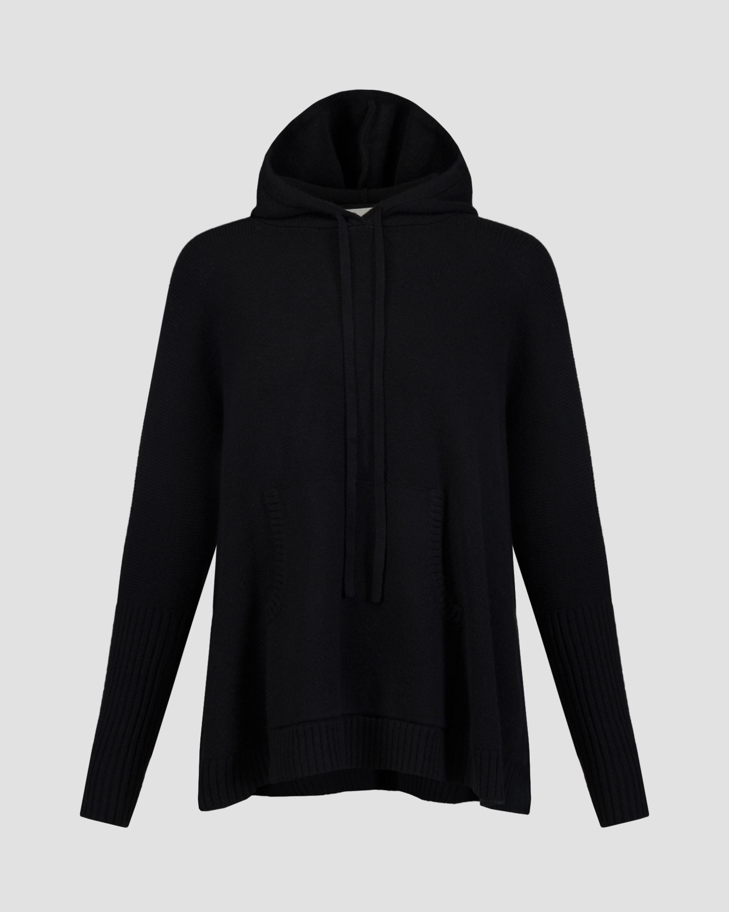 Women's black cashmere  hoodie Kujten Reena