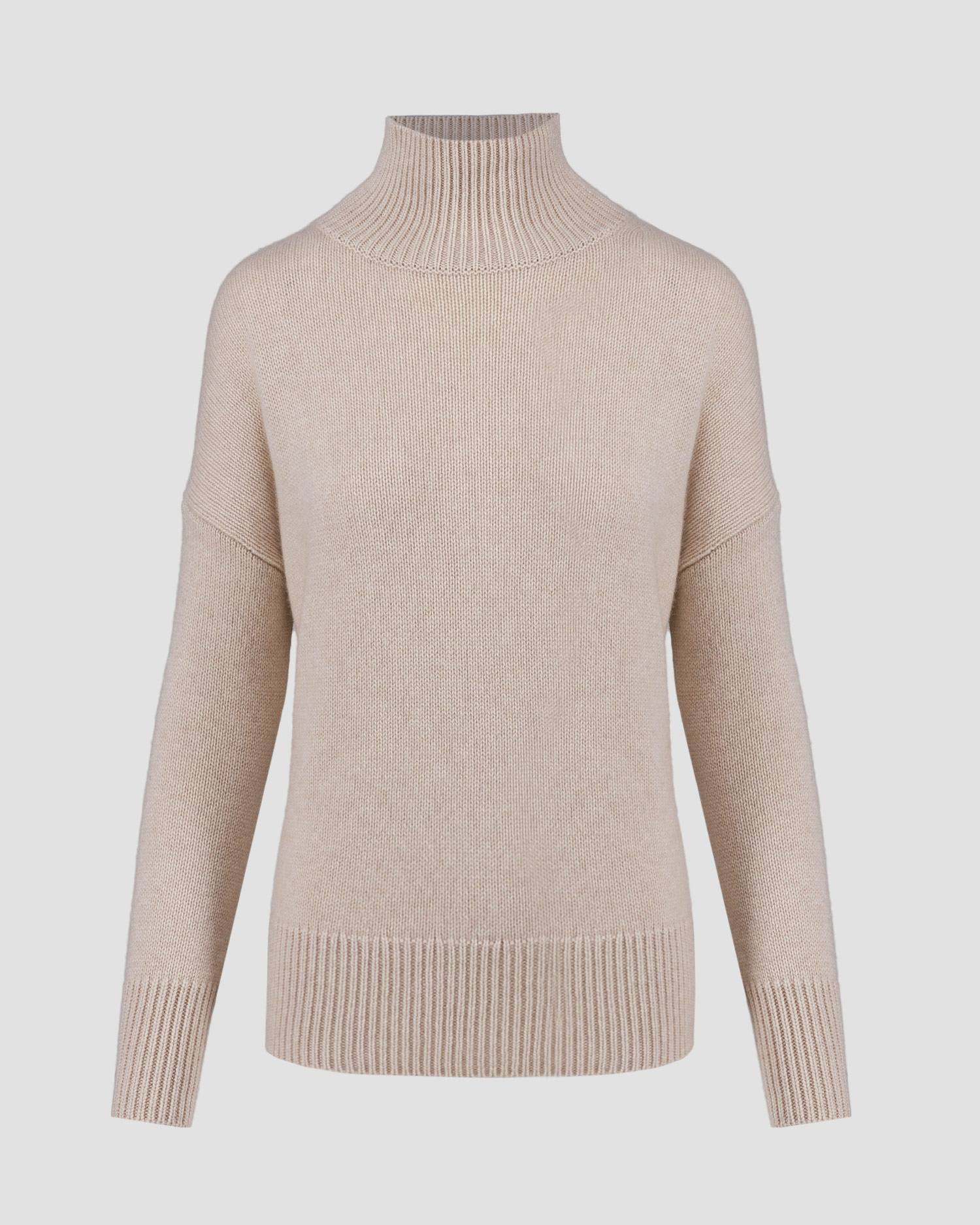 Kujten Ulla Damen-Rollkragenpullover aus Kaschmir in Beige