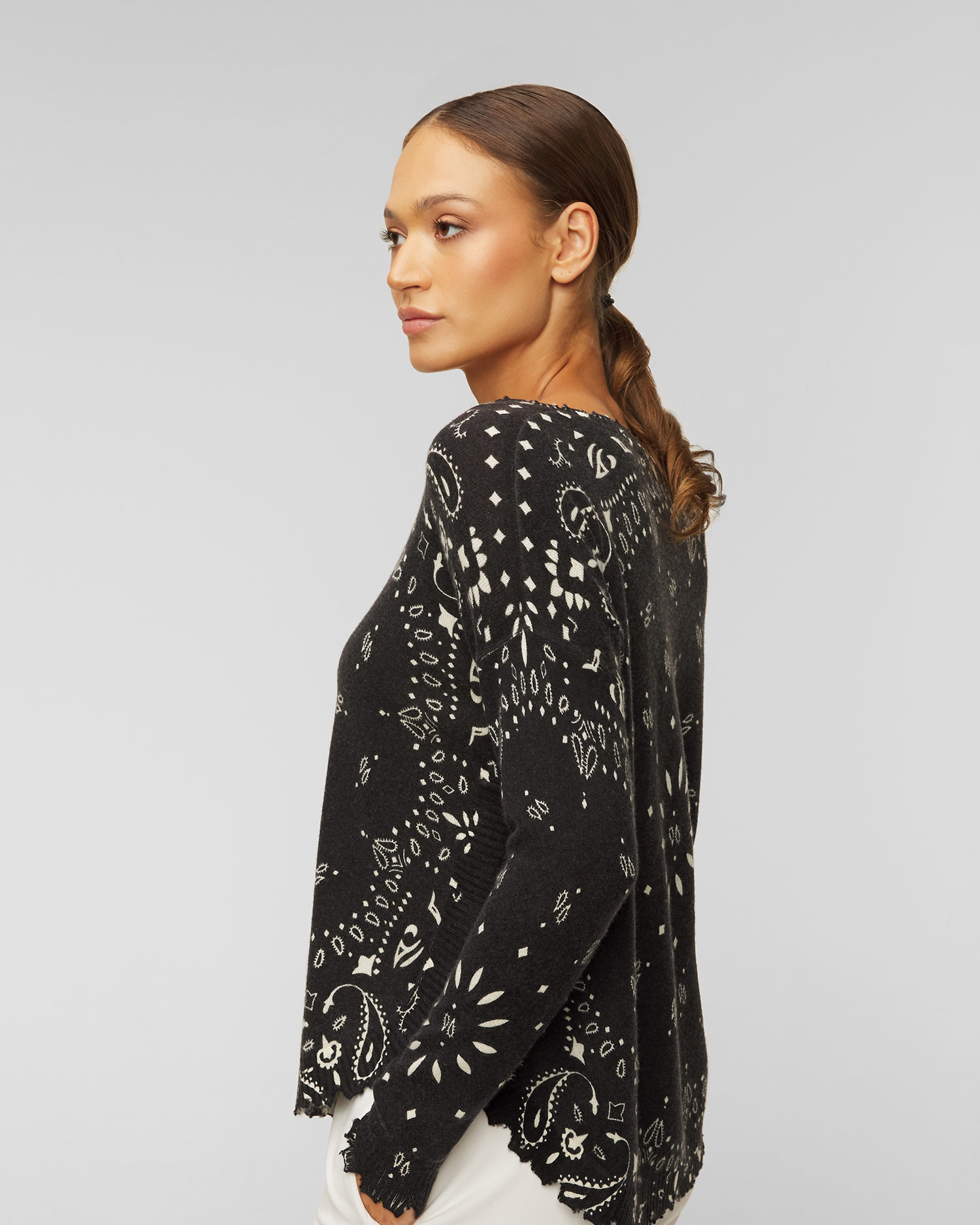 Sweter kaszmirowy damski Kujten Mela Bandana