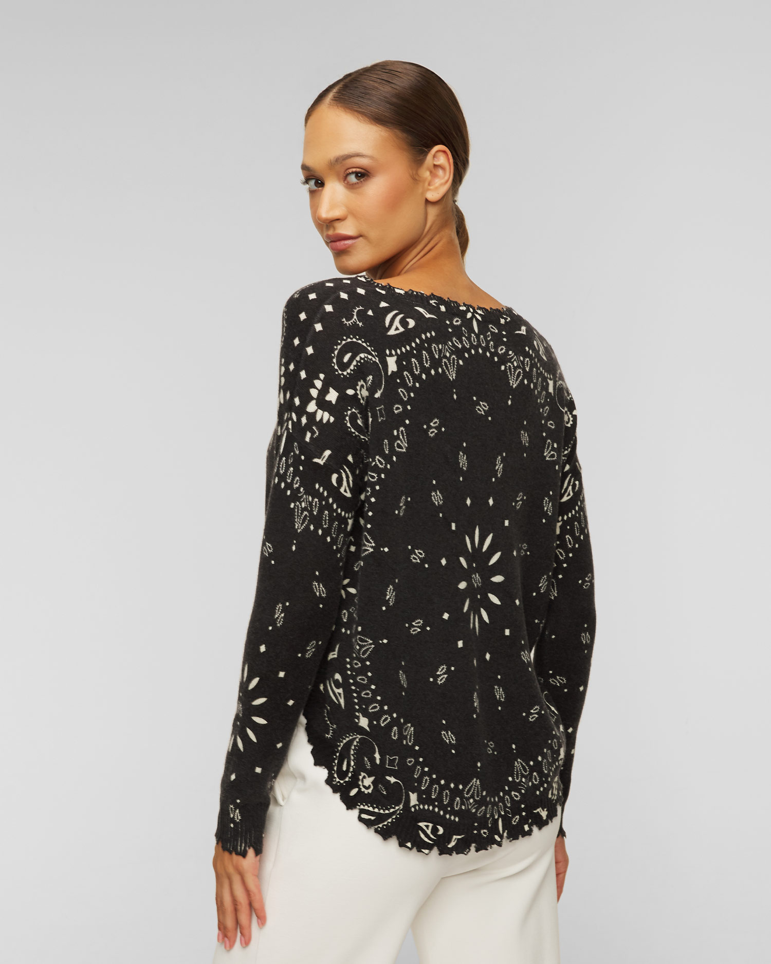 Sweter kaszmirowy damski Kujten Mela Bandana