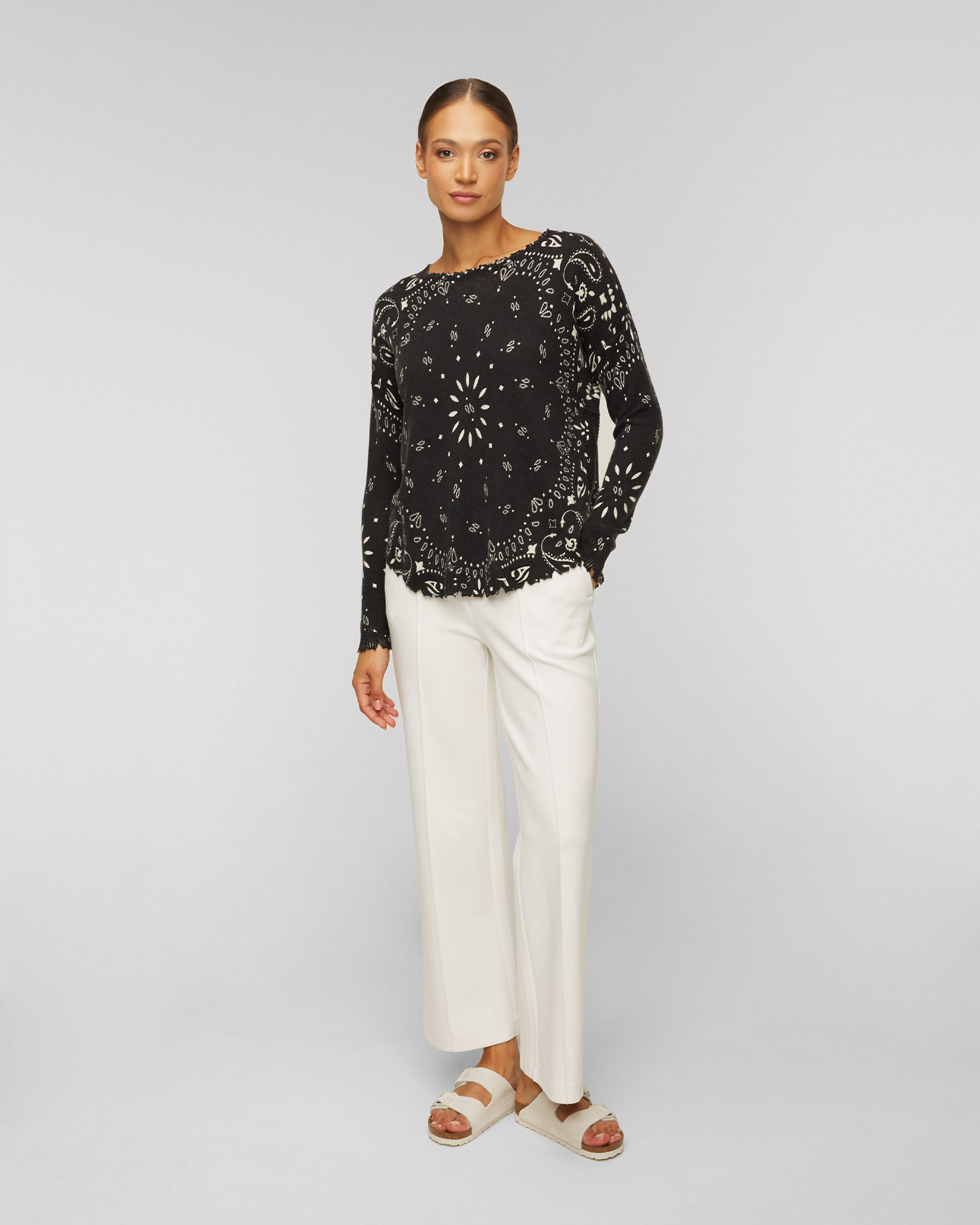 Sweter kaszmirowy damski Kujten Mela Bandana