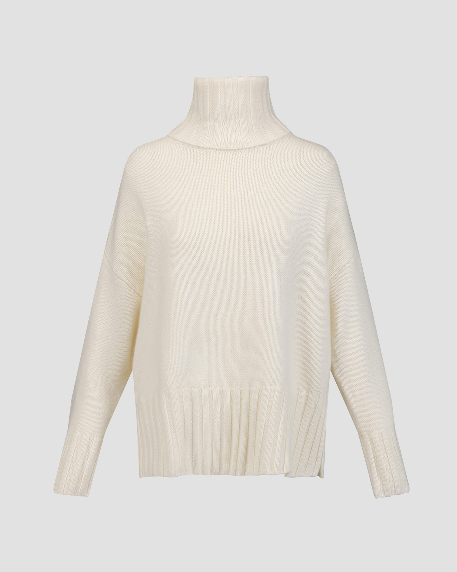 Women's white cashmere turtleneck  Kujten Yoko