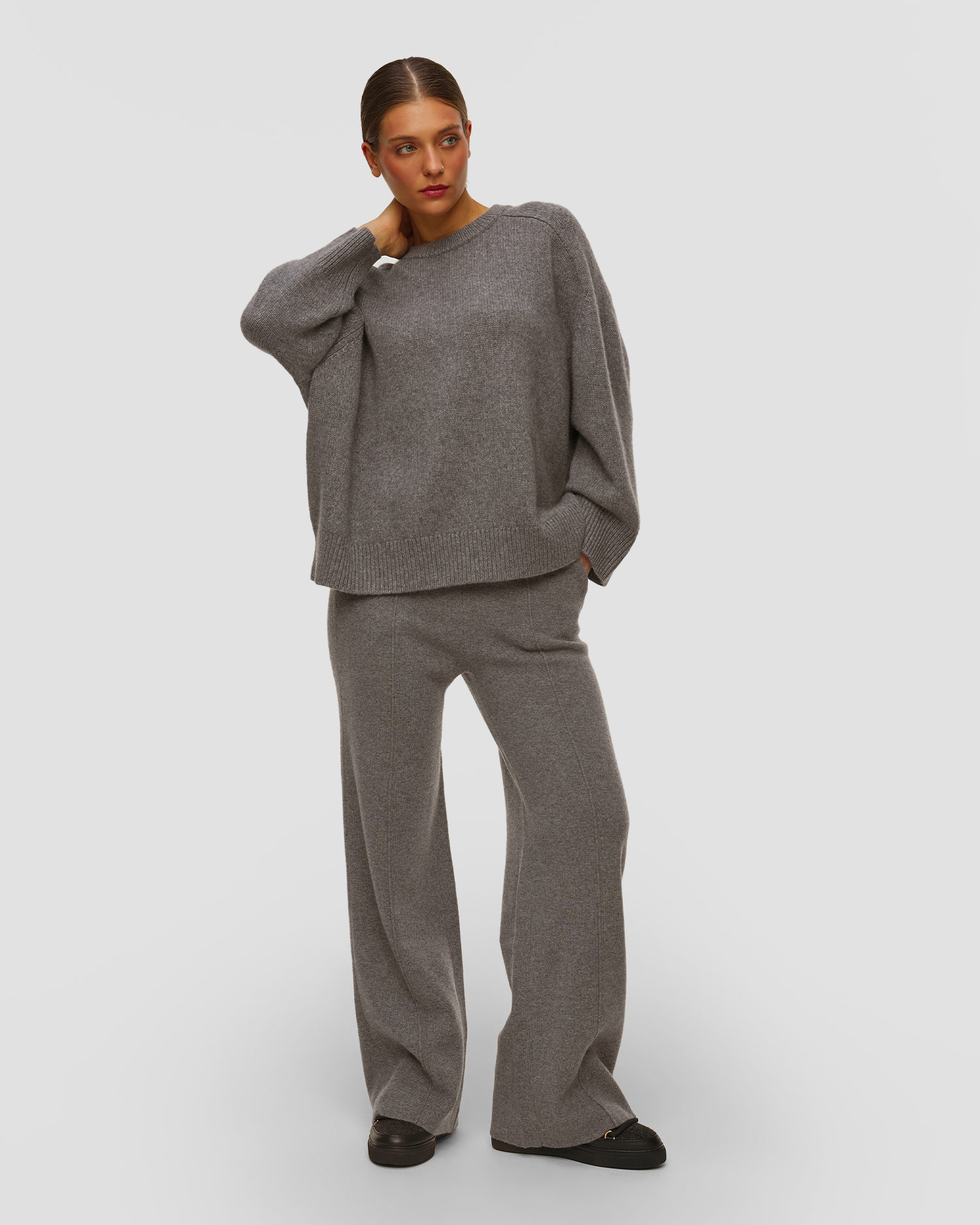 Kujten Diane Kaschmirpullover für Damen in Grau