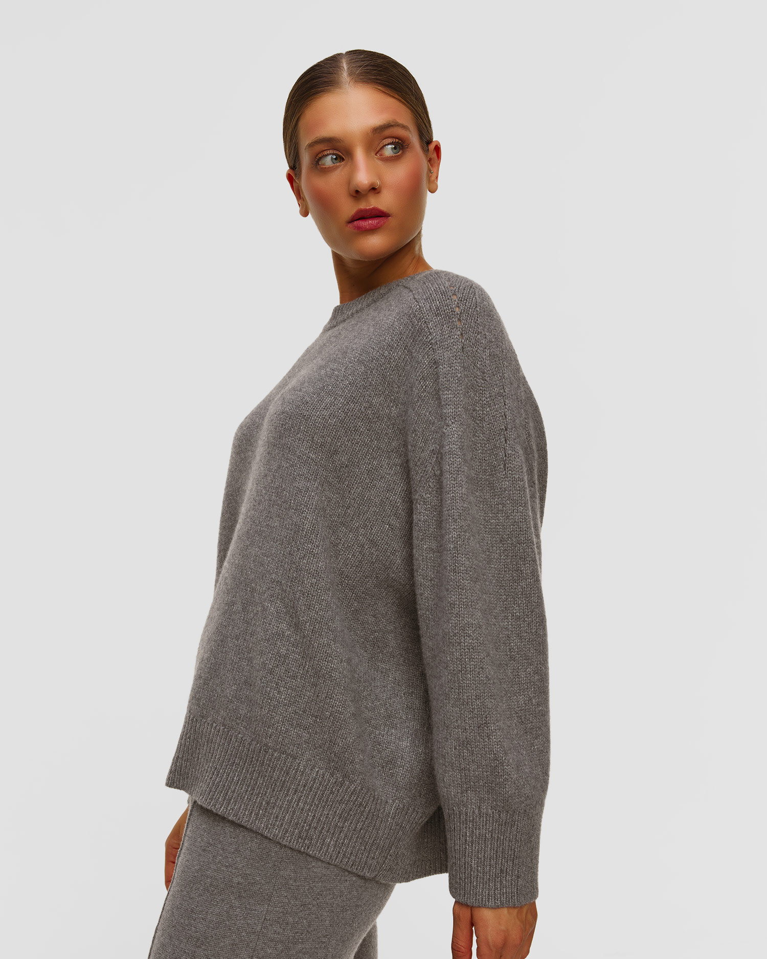Kujten Diane Kaschmirpullover für Damen in Grau