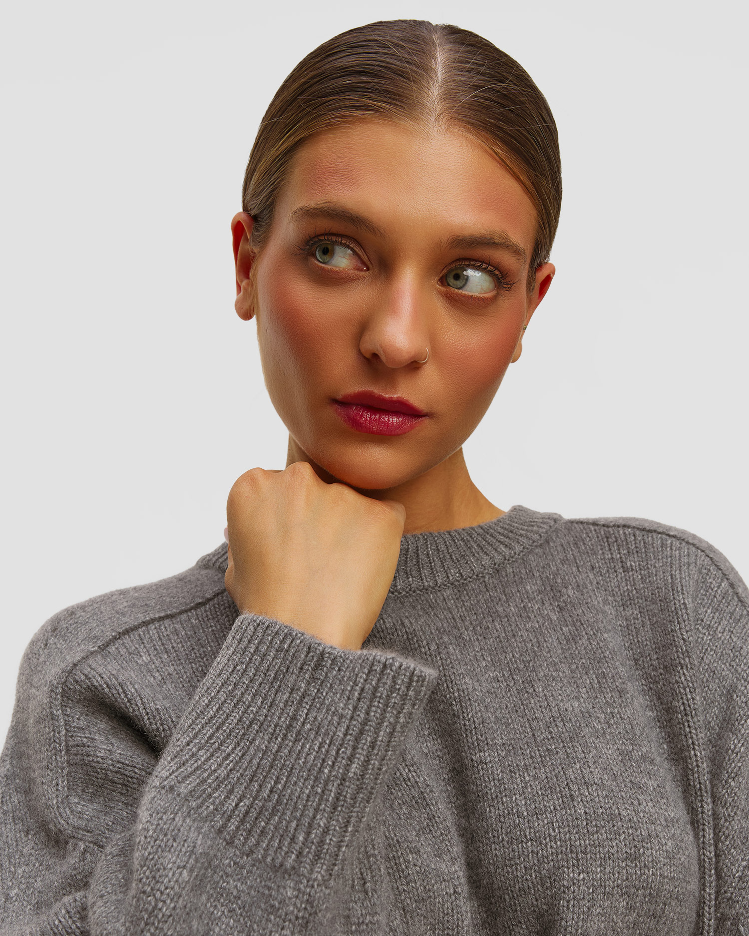 Kujten Diane Kaschmirpullover für Damen in Grau